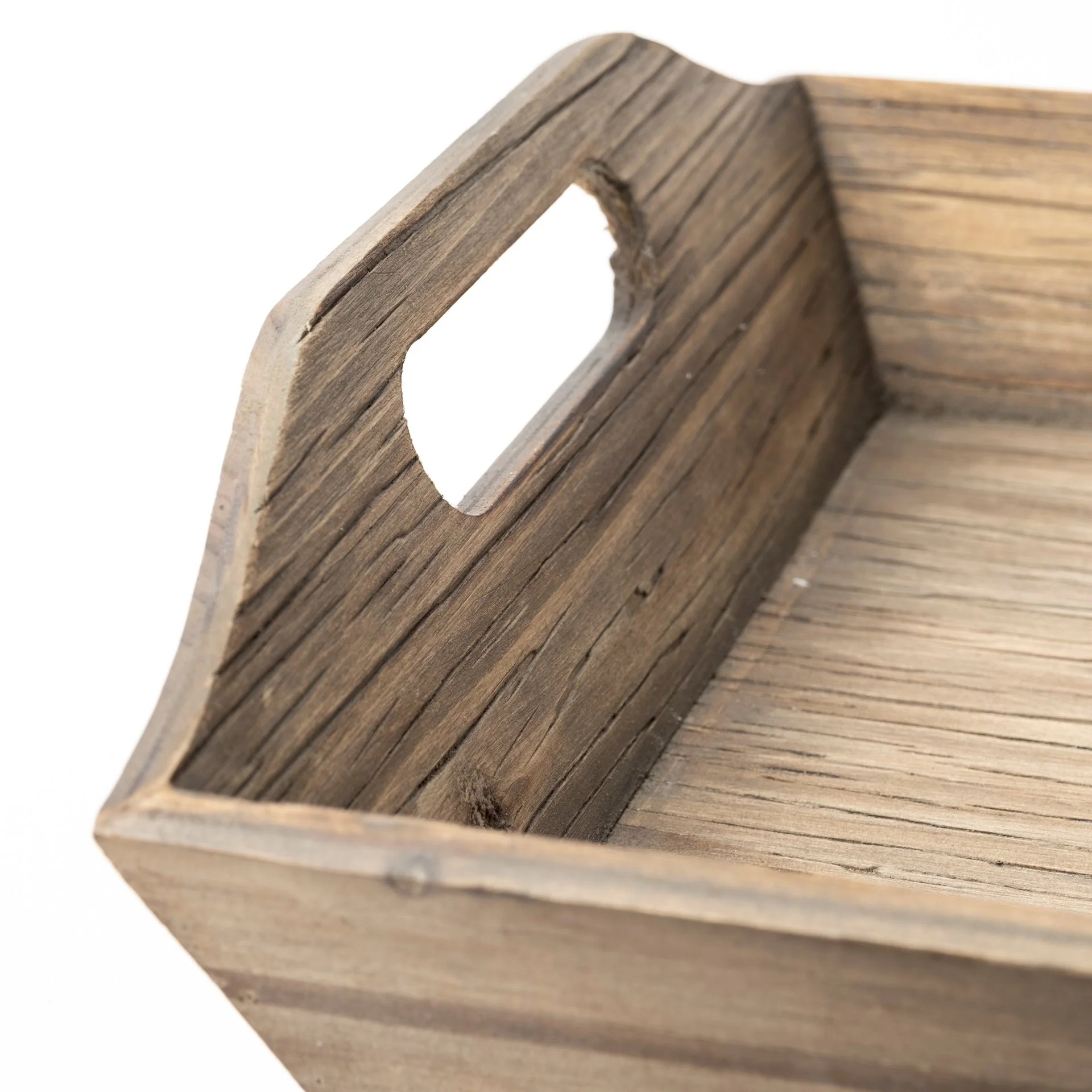Set Of 2 Natural Brown Wood With Grains And Knots Highlight Trays By Homeroots - Image 5