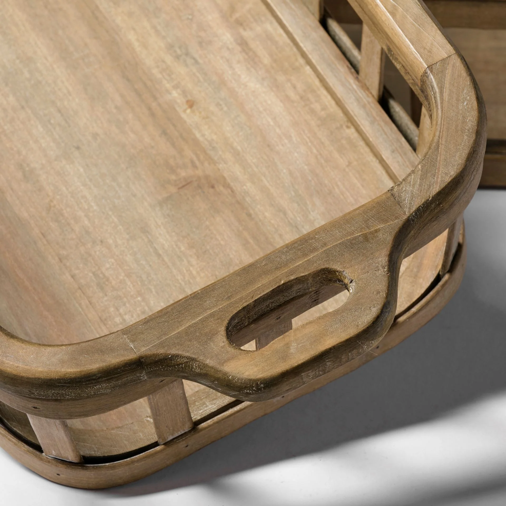 Set Of 2 Natural Finish Wood Nesting Trays By Homeroots - Image 4