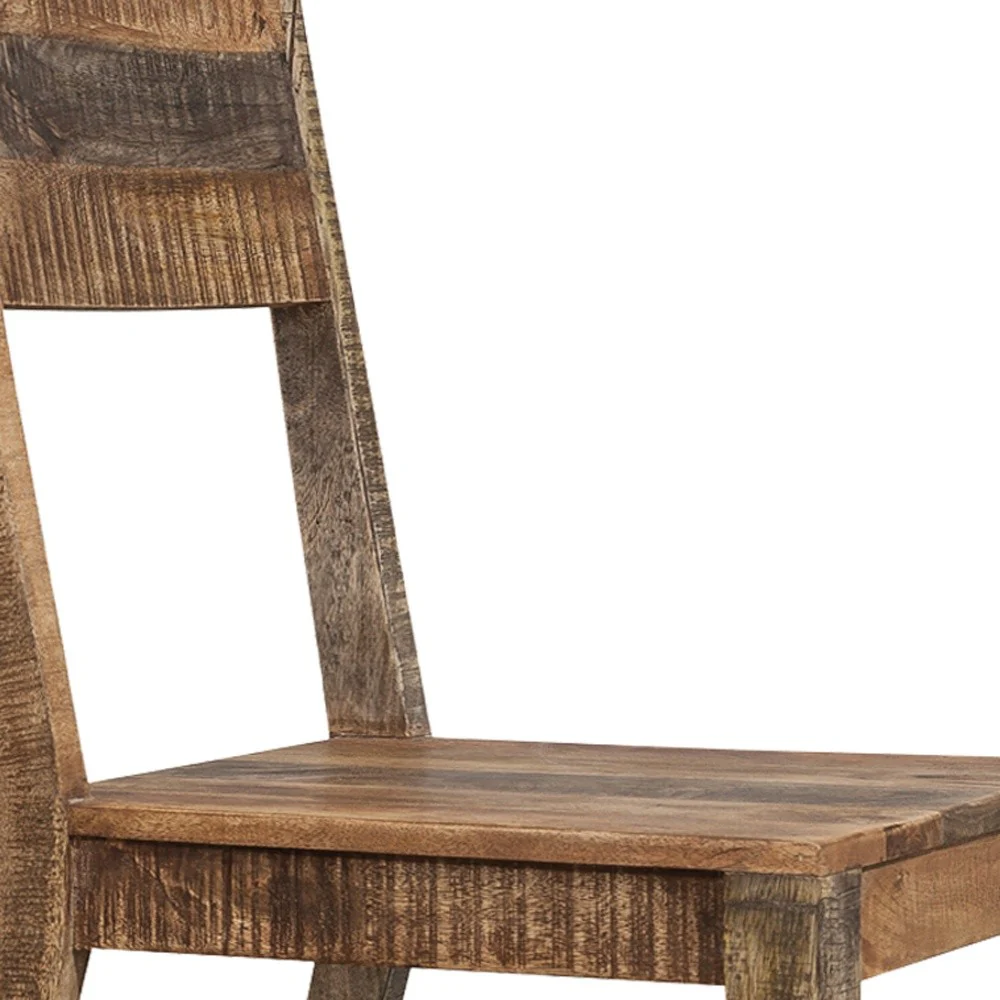 Set Of 2 Solid Mango Wood Dining Chairs By Homeroots - Image 5