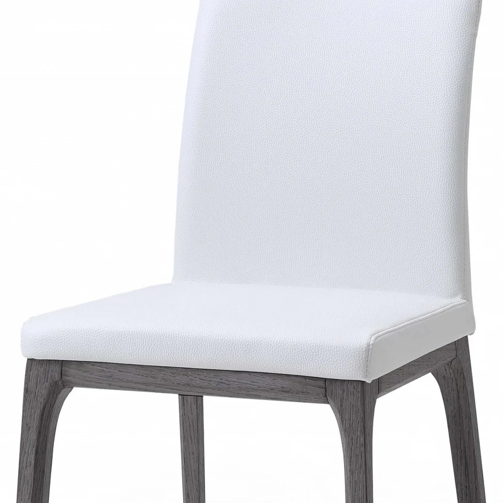 Set Of 2 Taupe Faux Leather Dining Chairs By Homeroots - 370658 - Image 11