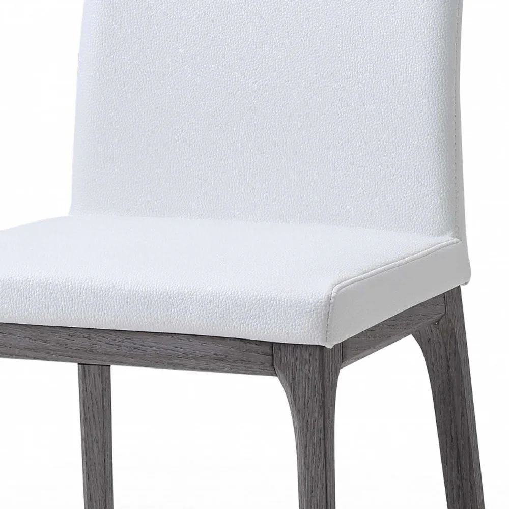 Set Of 2 Taupe Faux Leather Dining Chairs By Homeroots - 370658 - Image 12