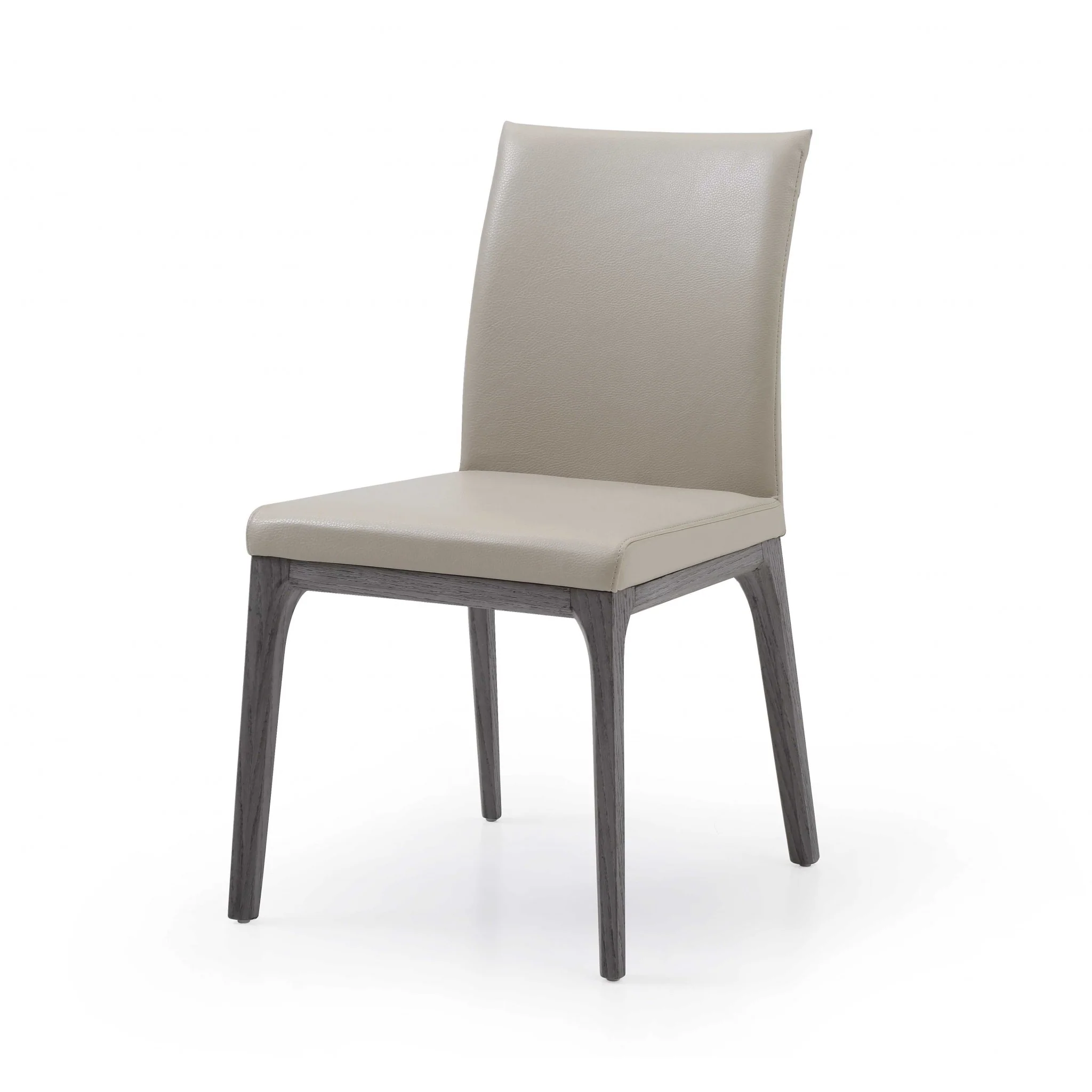 Set Of 2 Taupe Faux Leather Dining Chairs By Homeroots - 370658 - Image 2