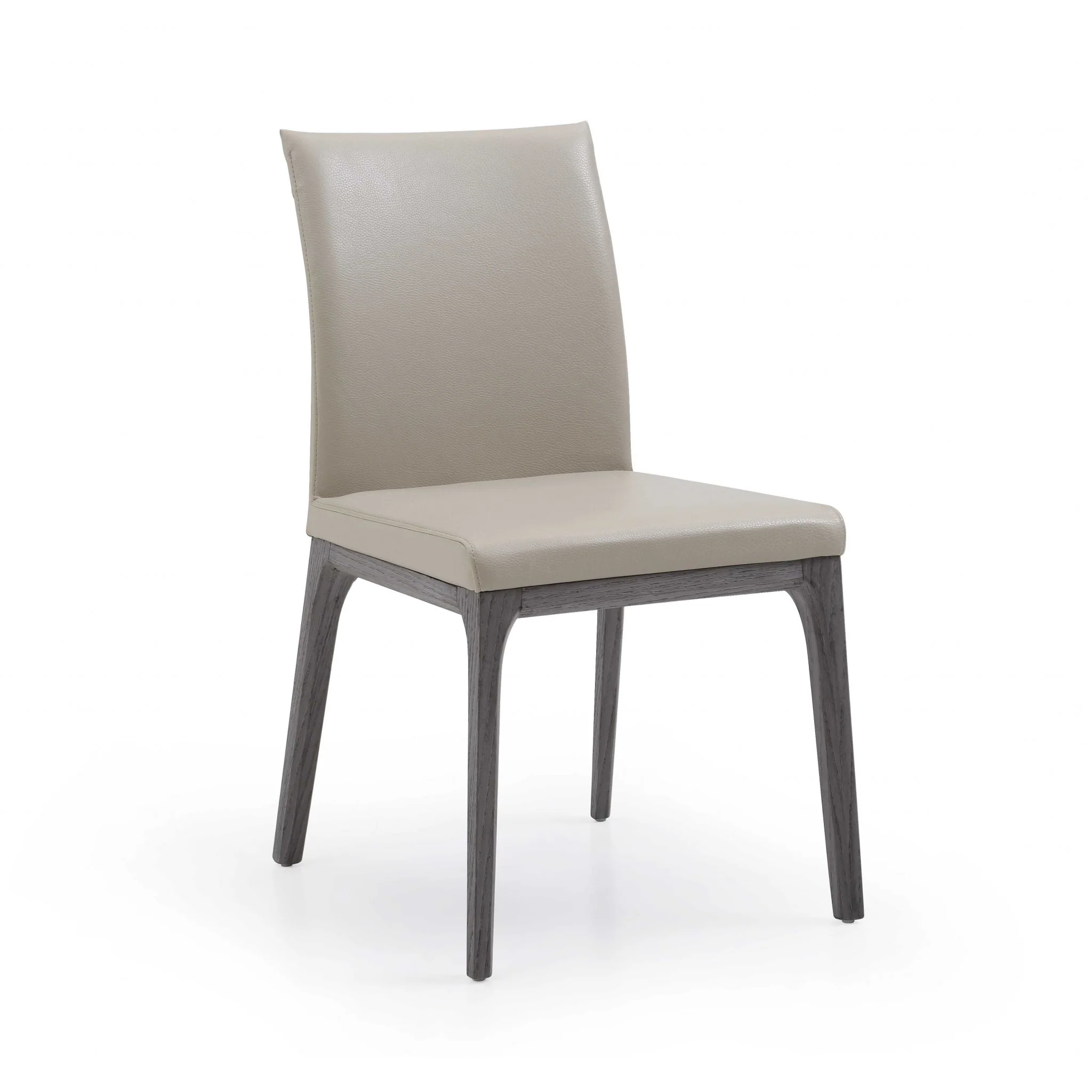 Set Of 2 Taupe Faux Leather Dining Chairs By Homeroots - 370658 - Image 4