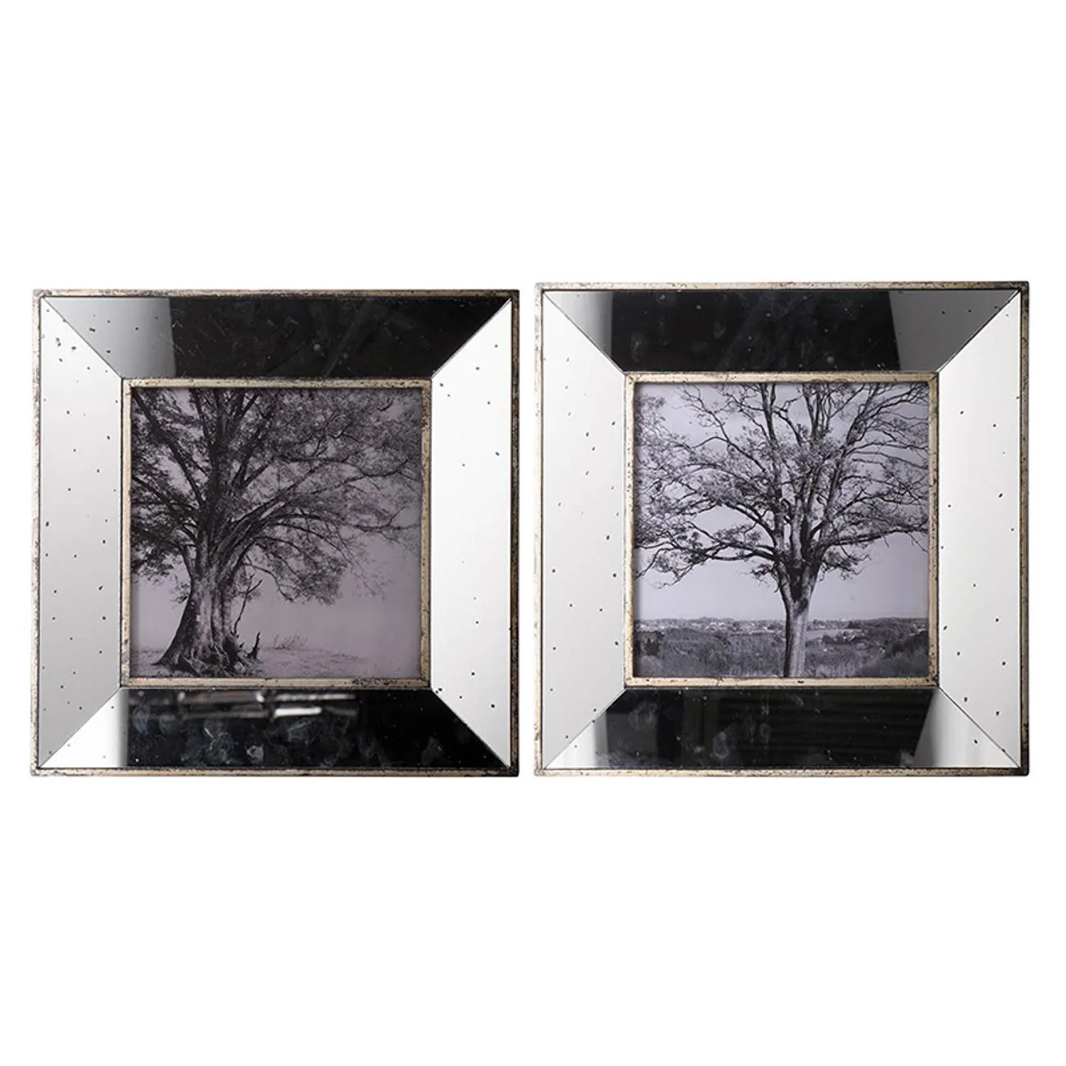 Set of 2 Vintage Style Mirrored Square Picture Frames By Homeroots - Image 3