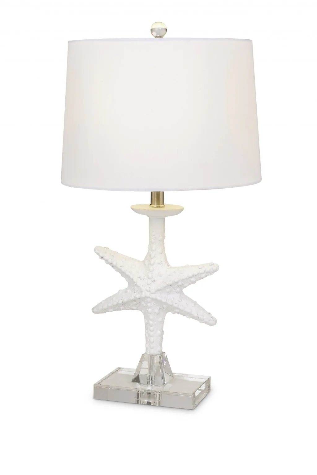 Set of 2 White Coastal Starfsh Table Lamps By Homeroots - Image 2