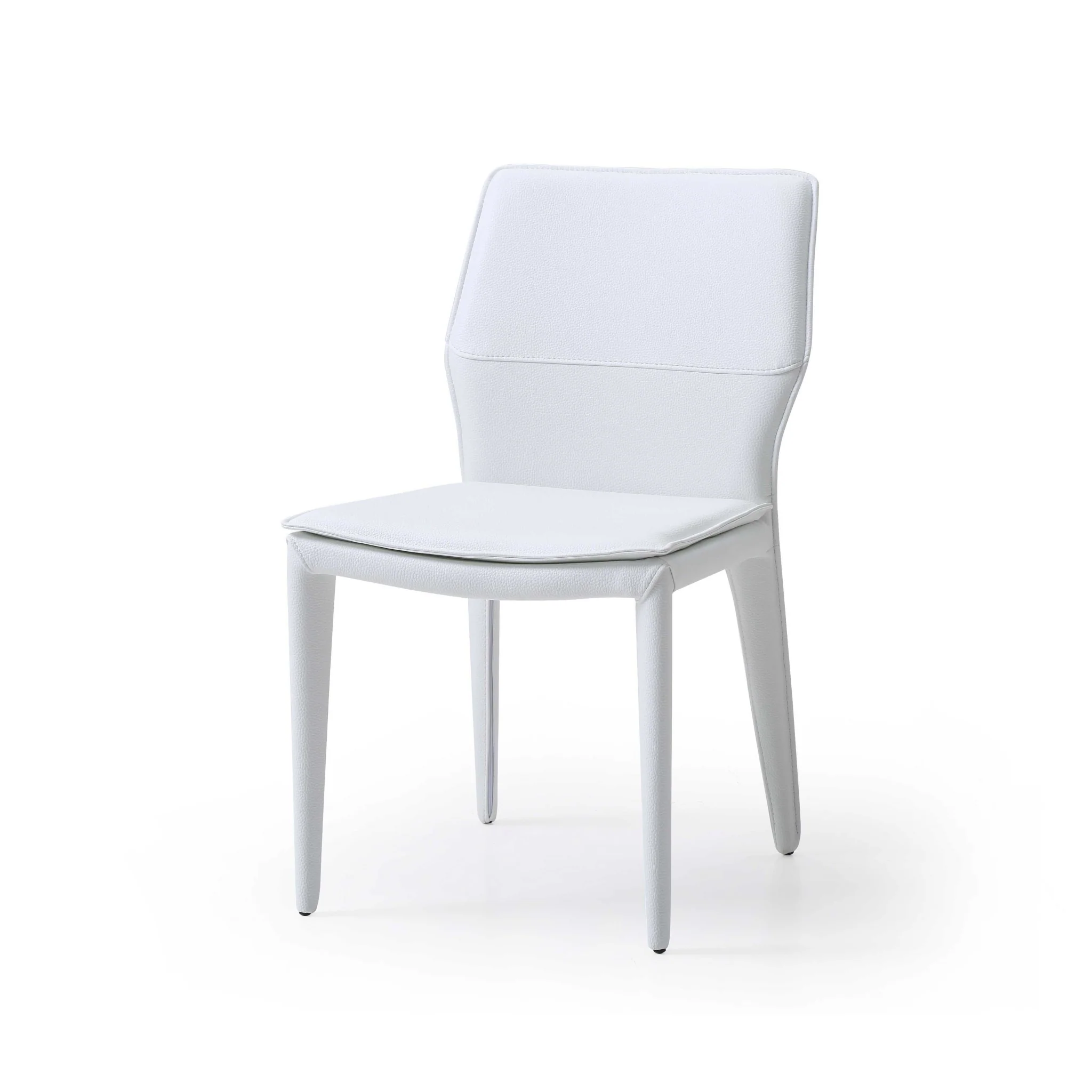 Set Of 2 White Faux Leather Dining Chairs By Homeroots - 370670 - Image 2