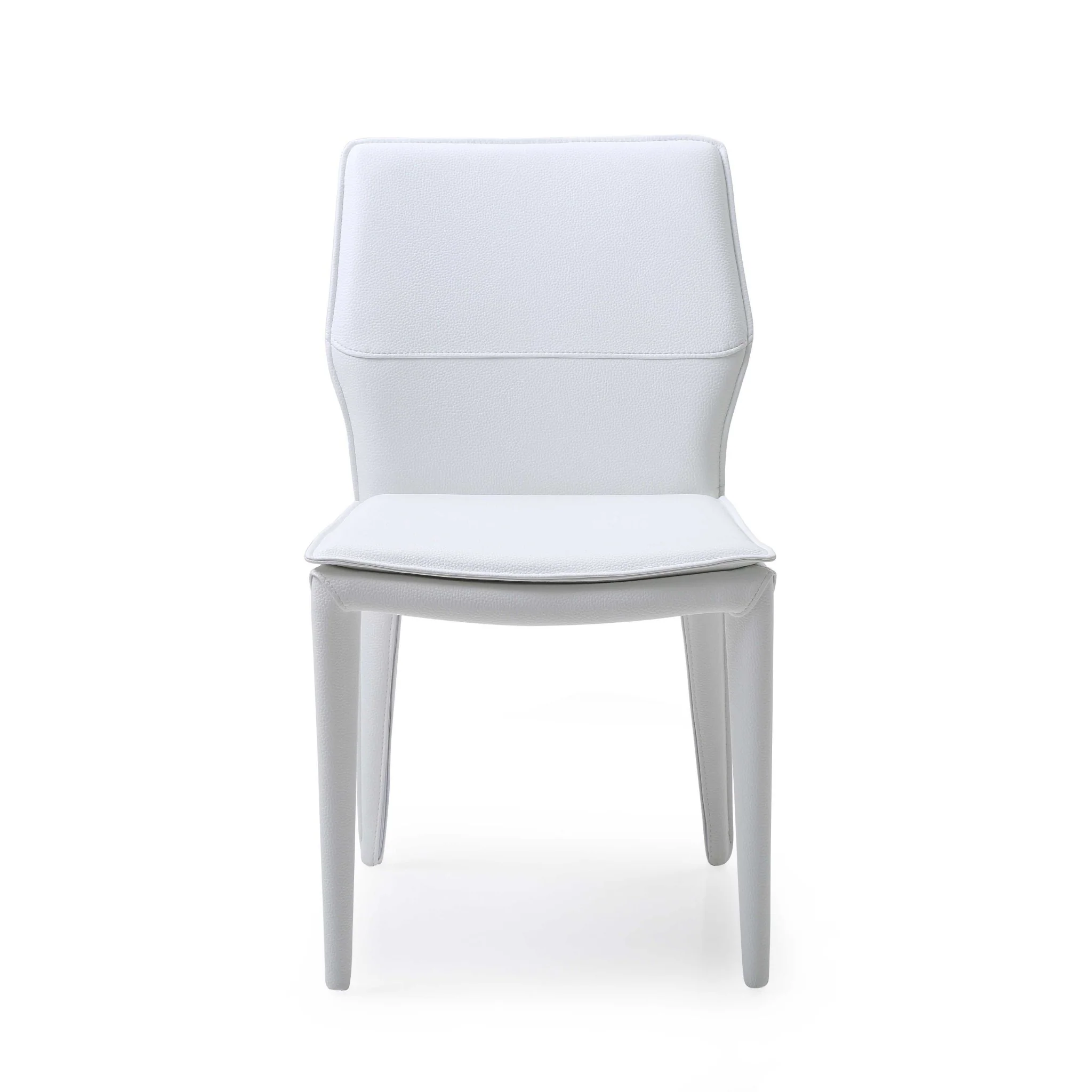 Set Of 2 White Faux Leather Dining Chairs By Homeroots - 370670 - Image 3
