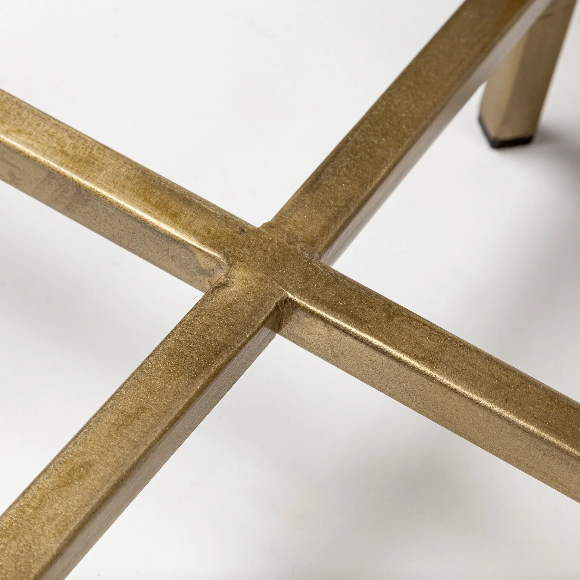 Set of 2 White Marble and Iron Hexagonal Top Side Tables By Homeroots - Image 5