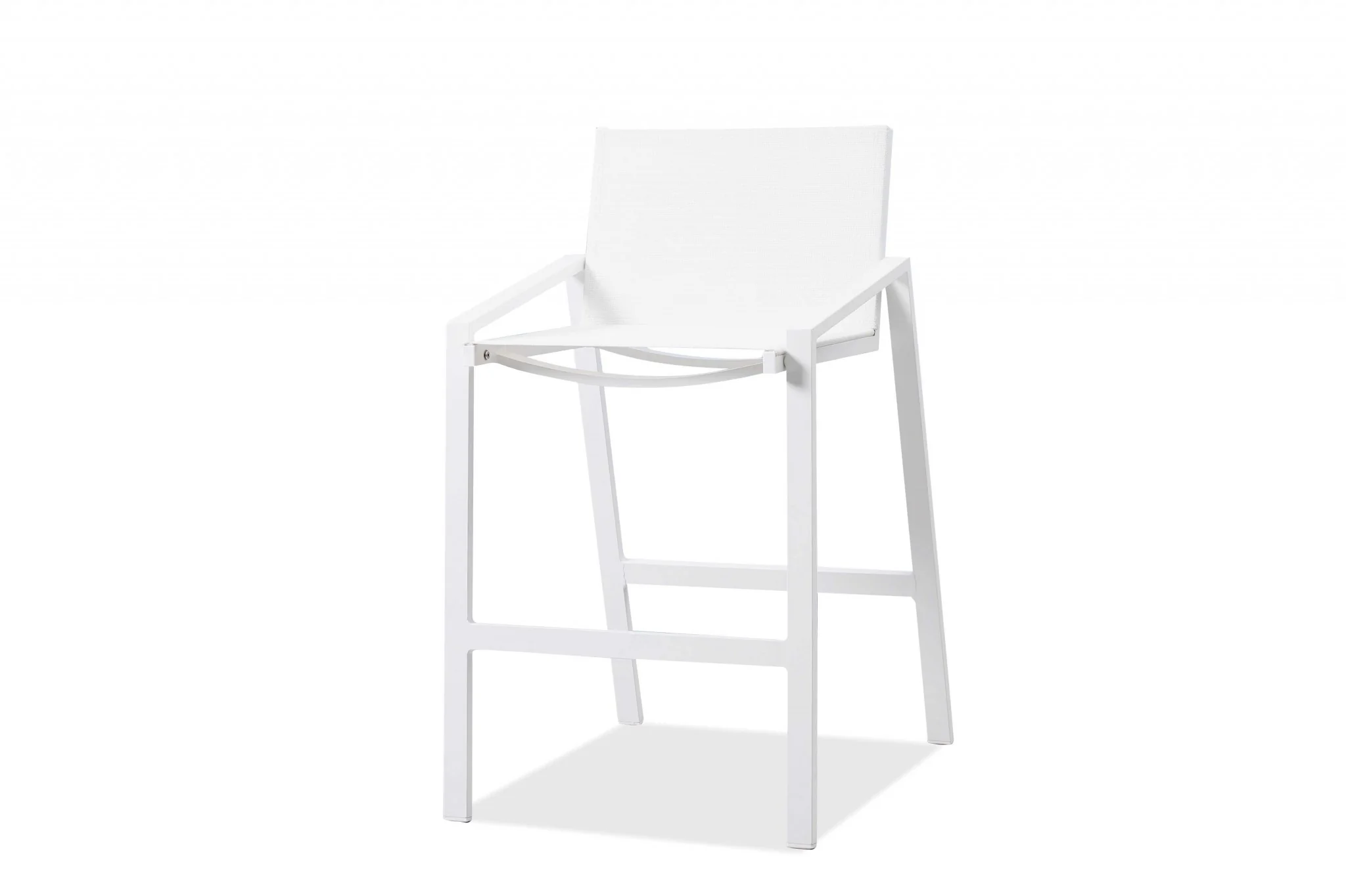 Set of 2 White Stainless Steel Bar Stools By Homeroots - Image 3