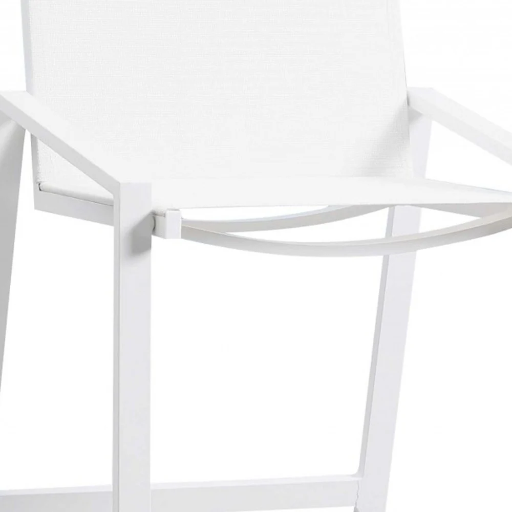 Set of 2 White Stainless Steel Bar Stools By Homeroots - Image 5