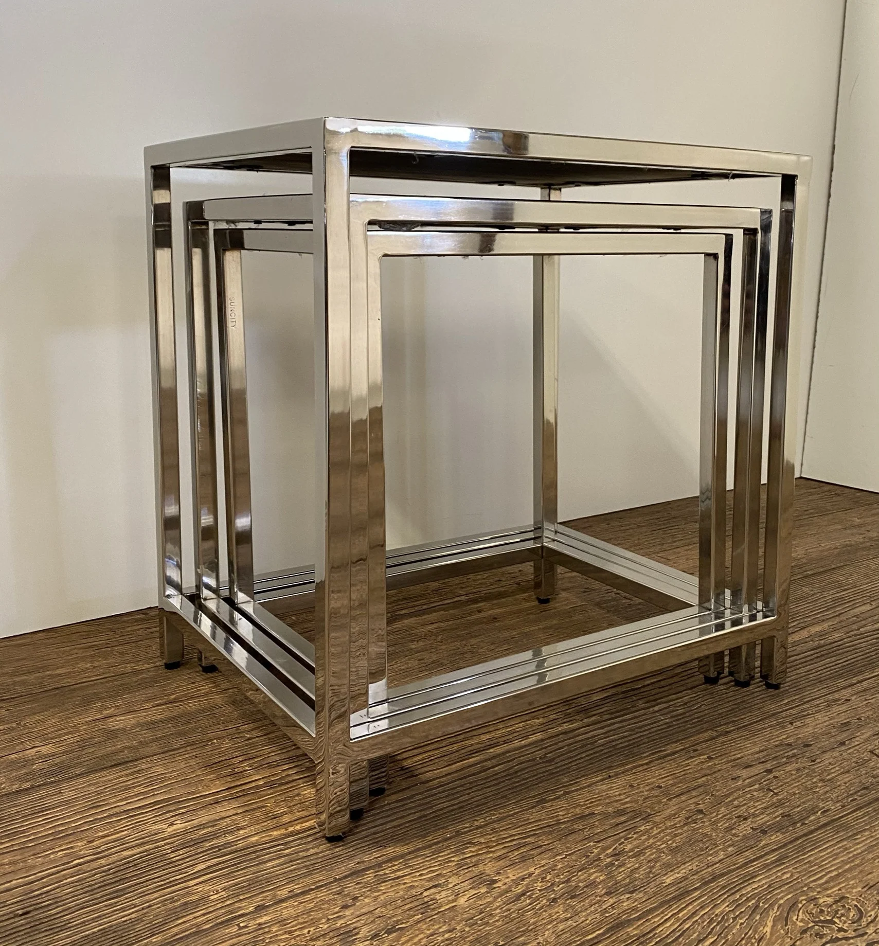 Set of 3 Modern Rustic Nesting Tables By Homeroots - Image 5