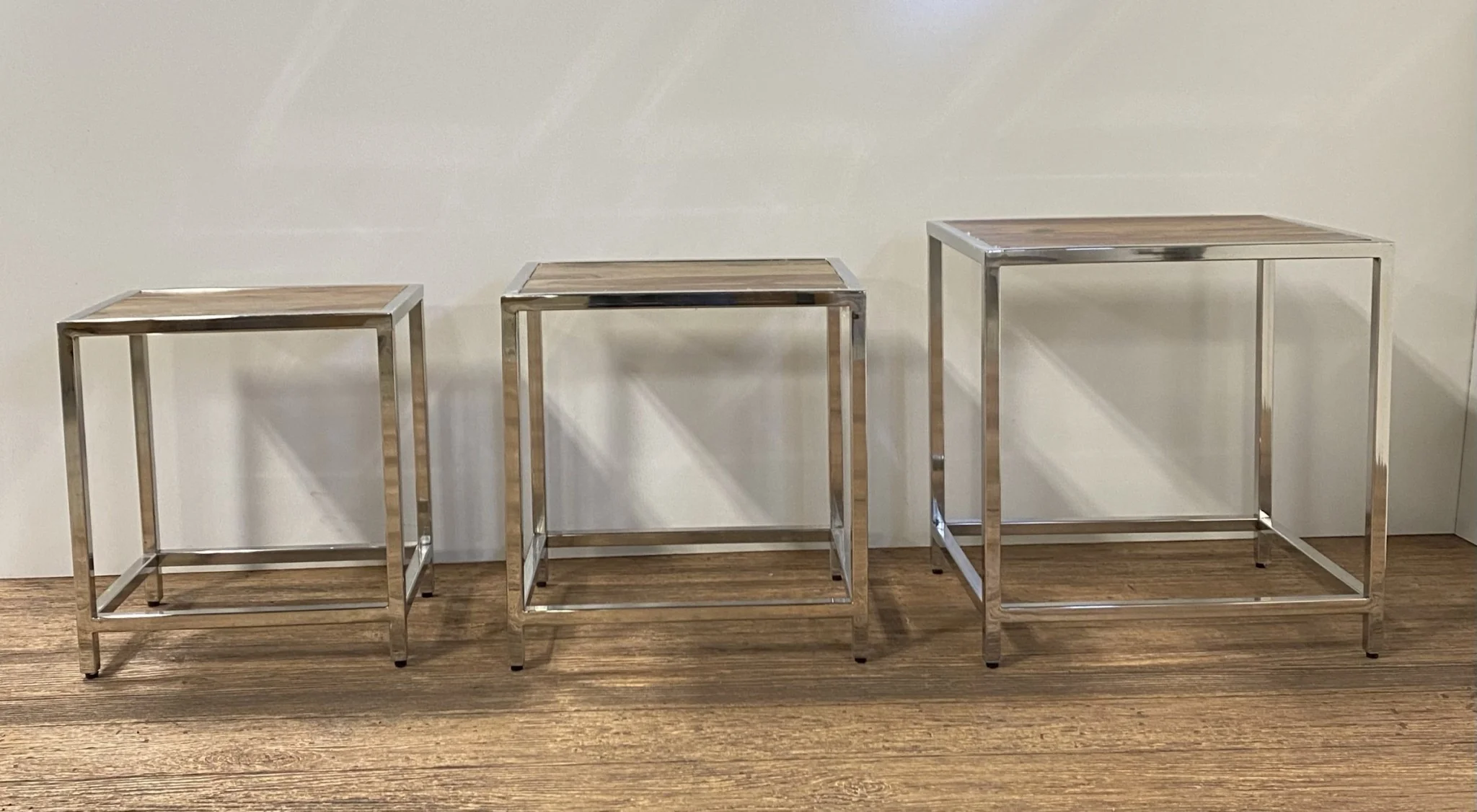 Set of 3 Modern Rustic Nesting Tables By Homeroots - Image 6
