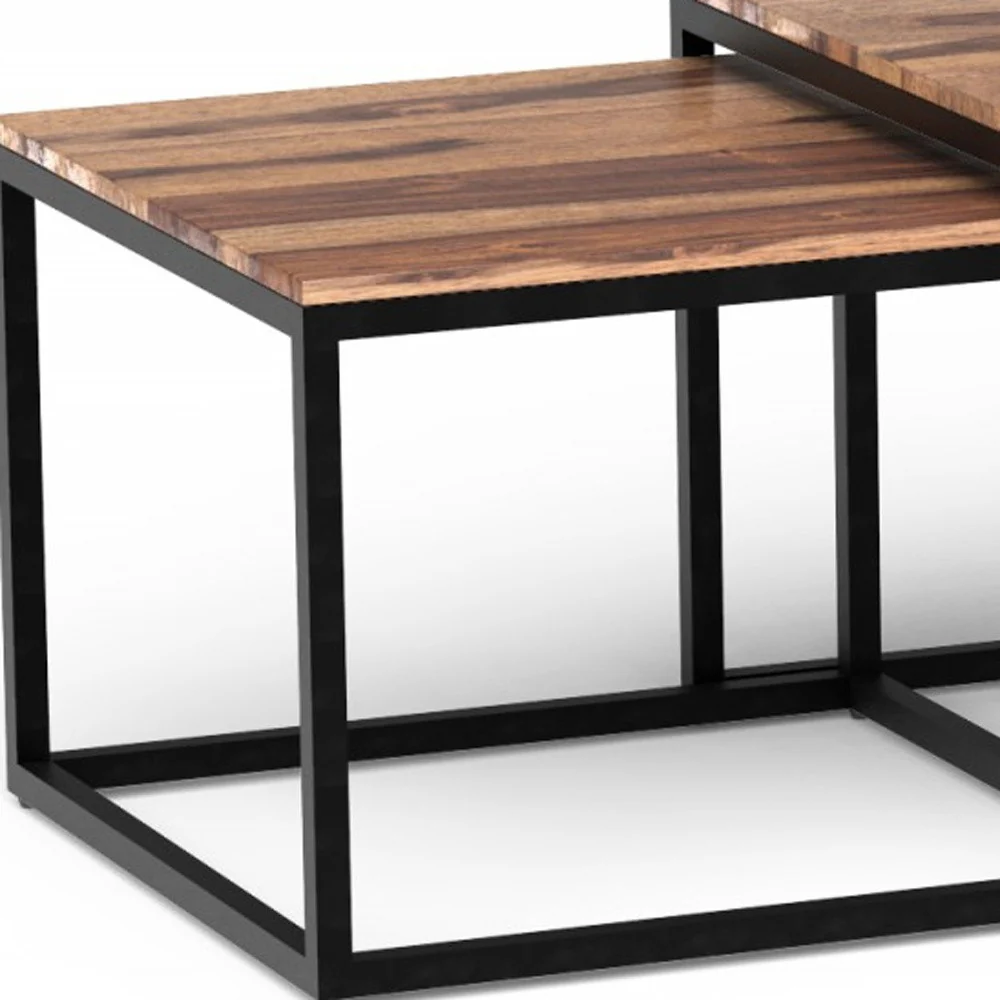 Set of 3 Natural Wood Nesting Coffee and End Tables By Homeroots - Image 4