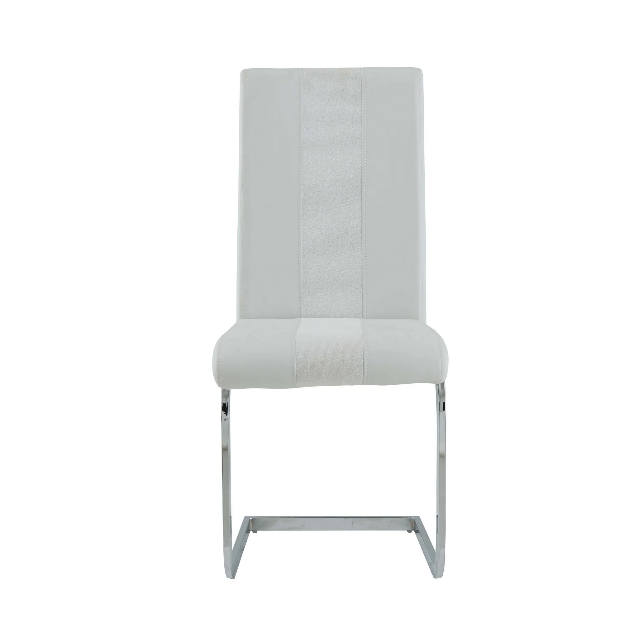 Set Of 4 Grey Two Toned Dining Chairs With Silver Tone Metal Base By Homeroots - Image 11