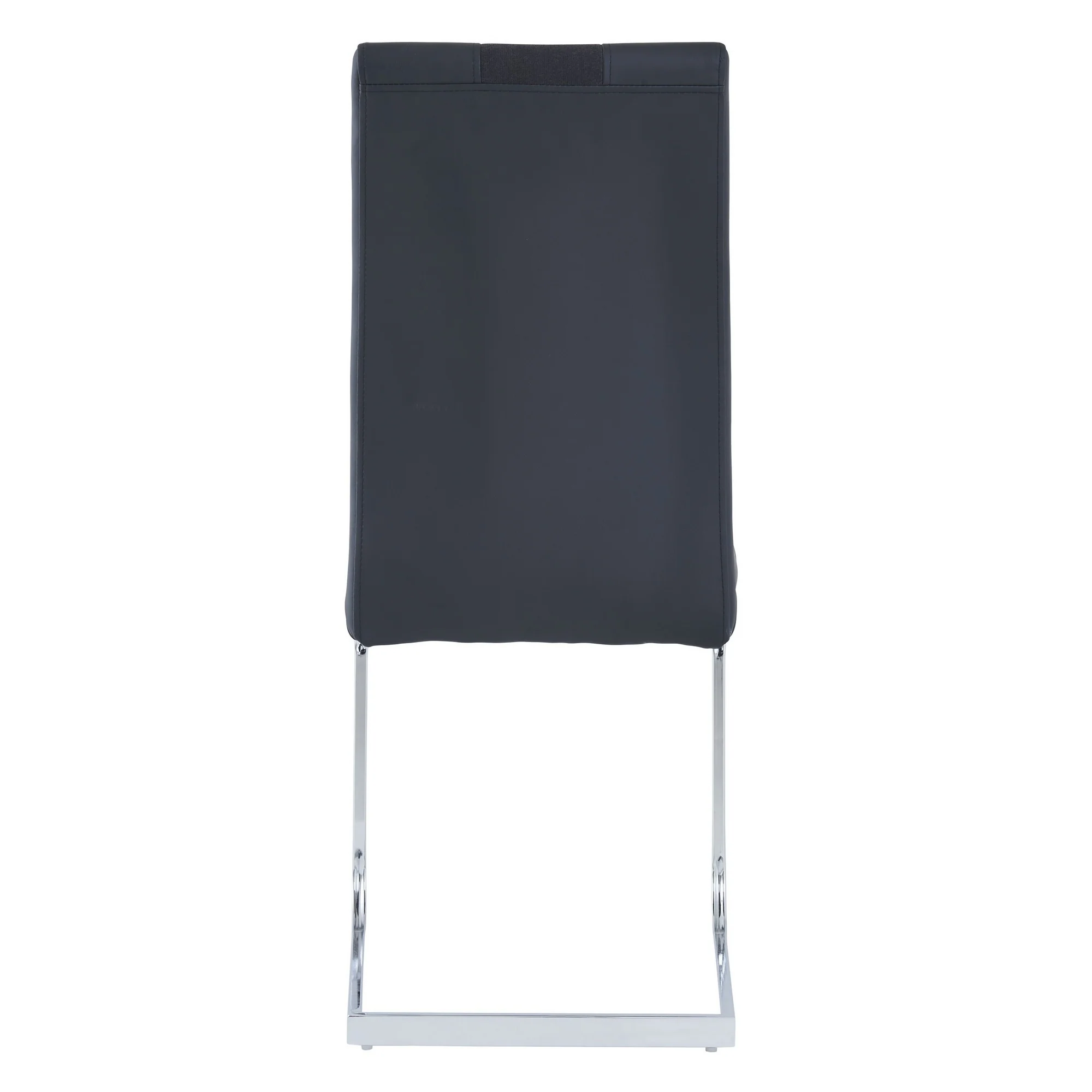 Set Of 4 Grey Two Toned Dining Chairs With Silver Tone Metal Base By Homeroots - Image 9