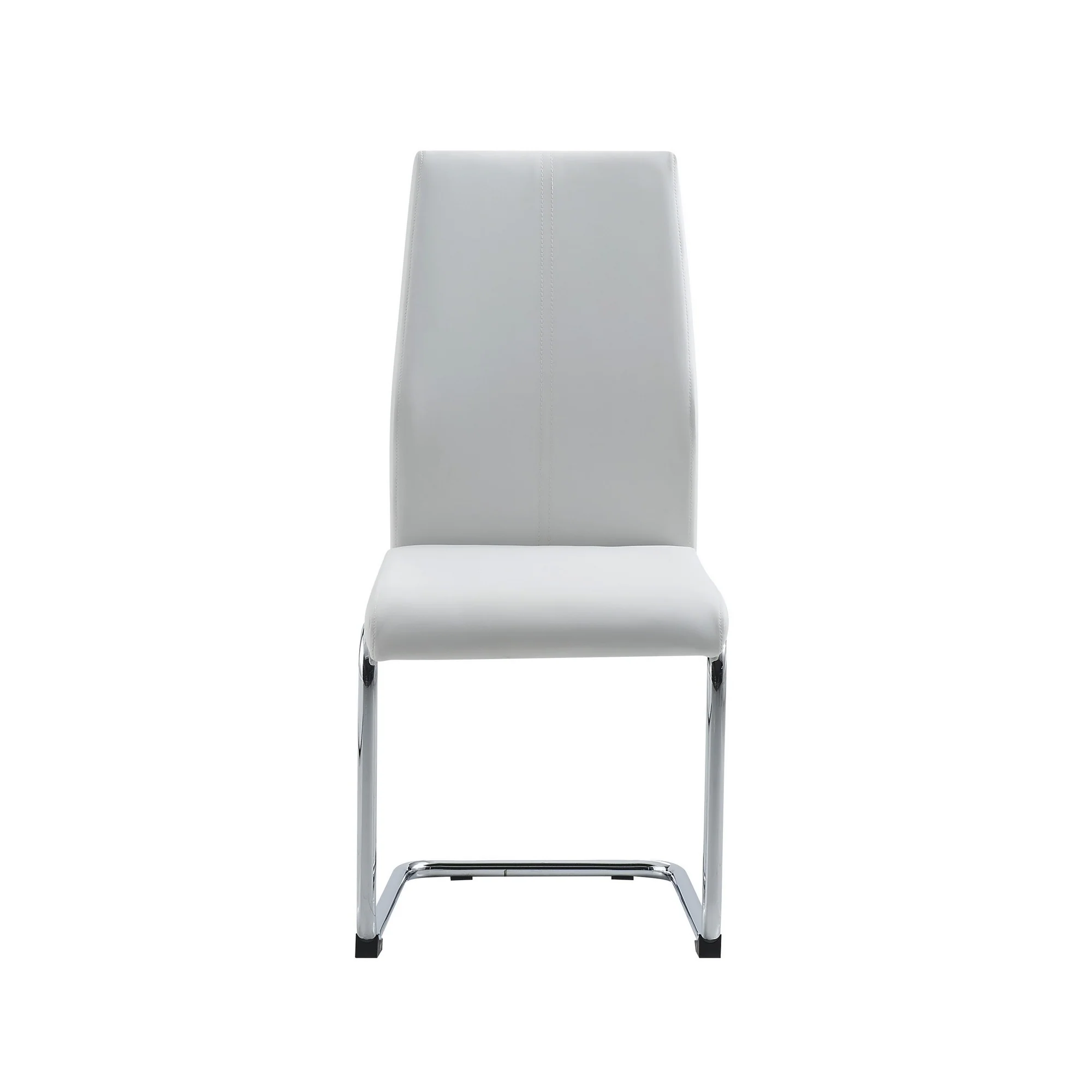 Set Of 4 Modern Black Dining Chairs With Chrome Metal Base By Homeroots - Image 6