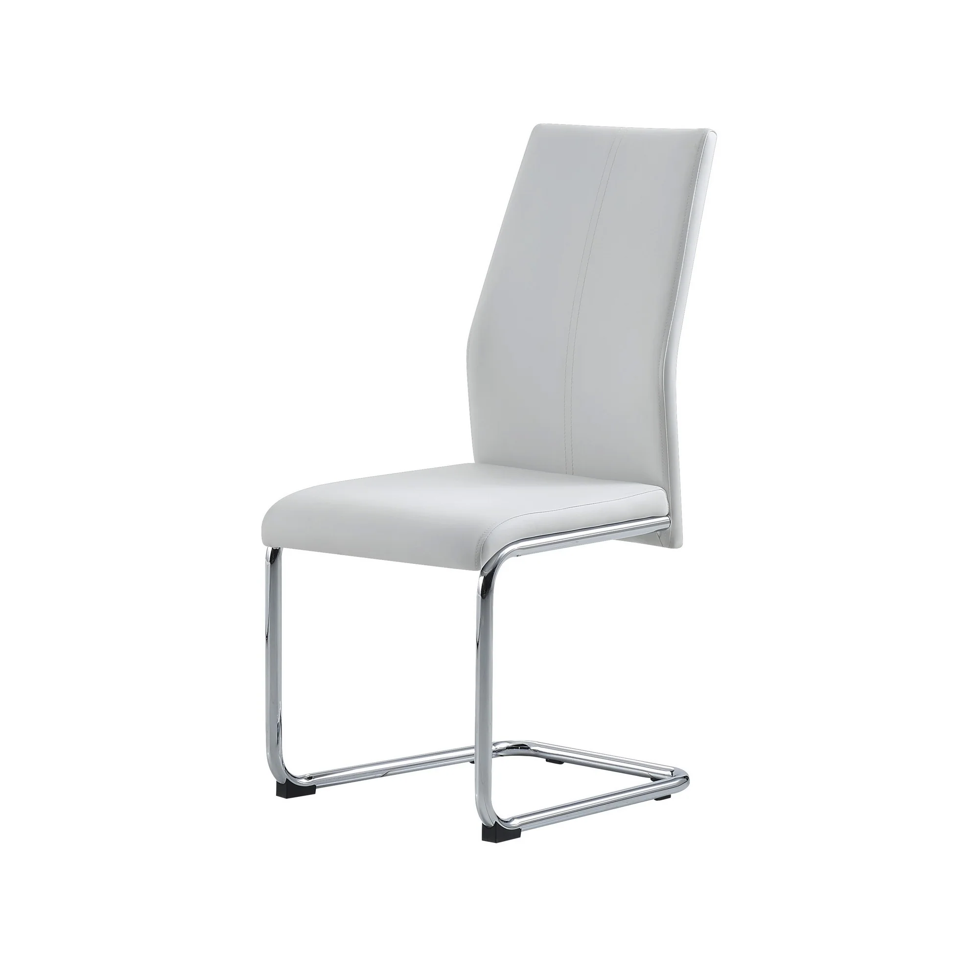 Set Of 4 Modern Black Dining Chairs With Chrome Metal Base By Homeroots - Image 7