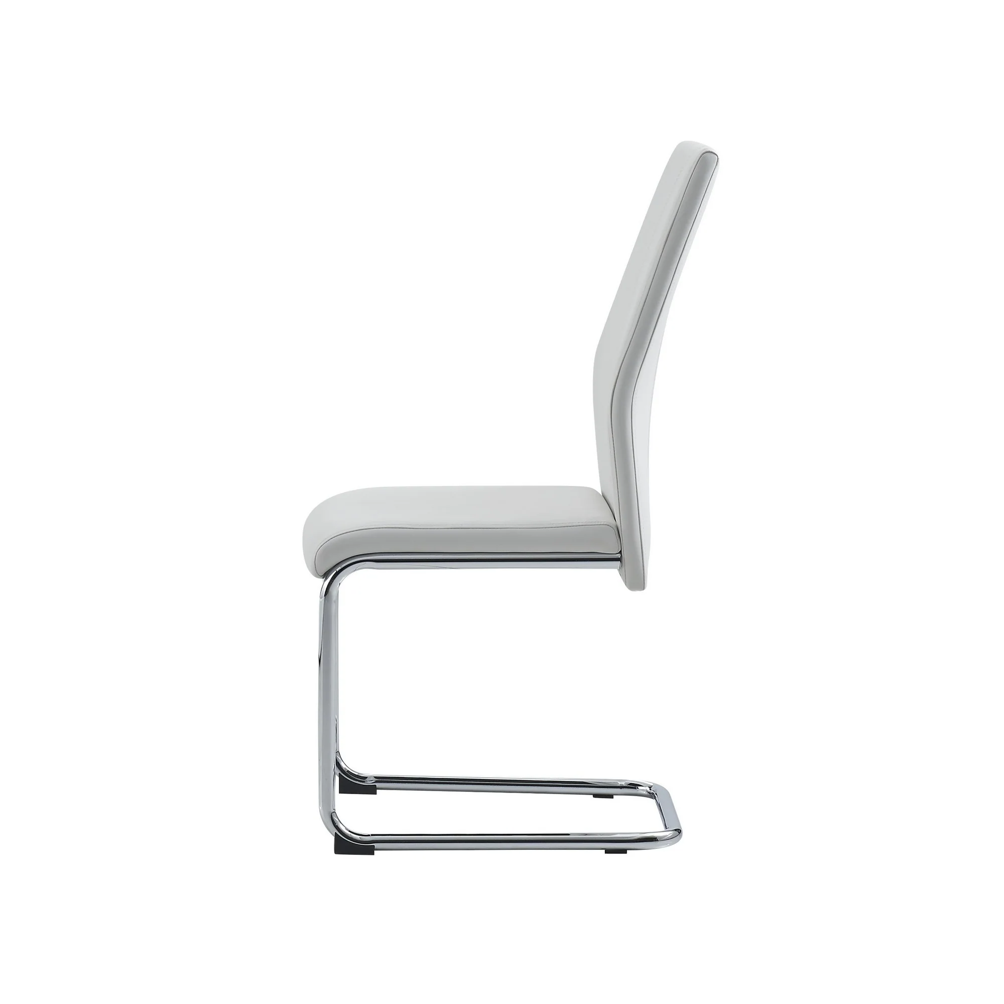 Set Of 4 Modern Black Dining Chairs With Chrome Metal Base By Homeroots - Image 8