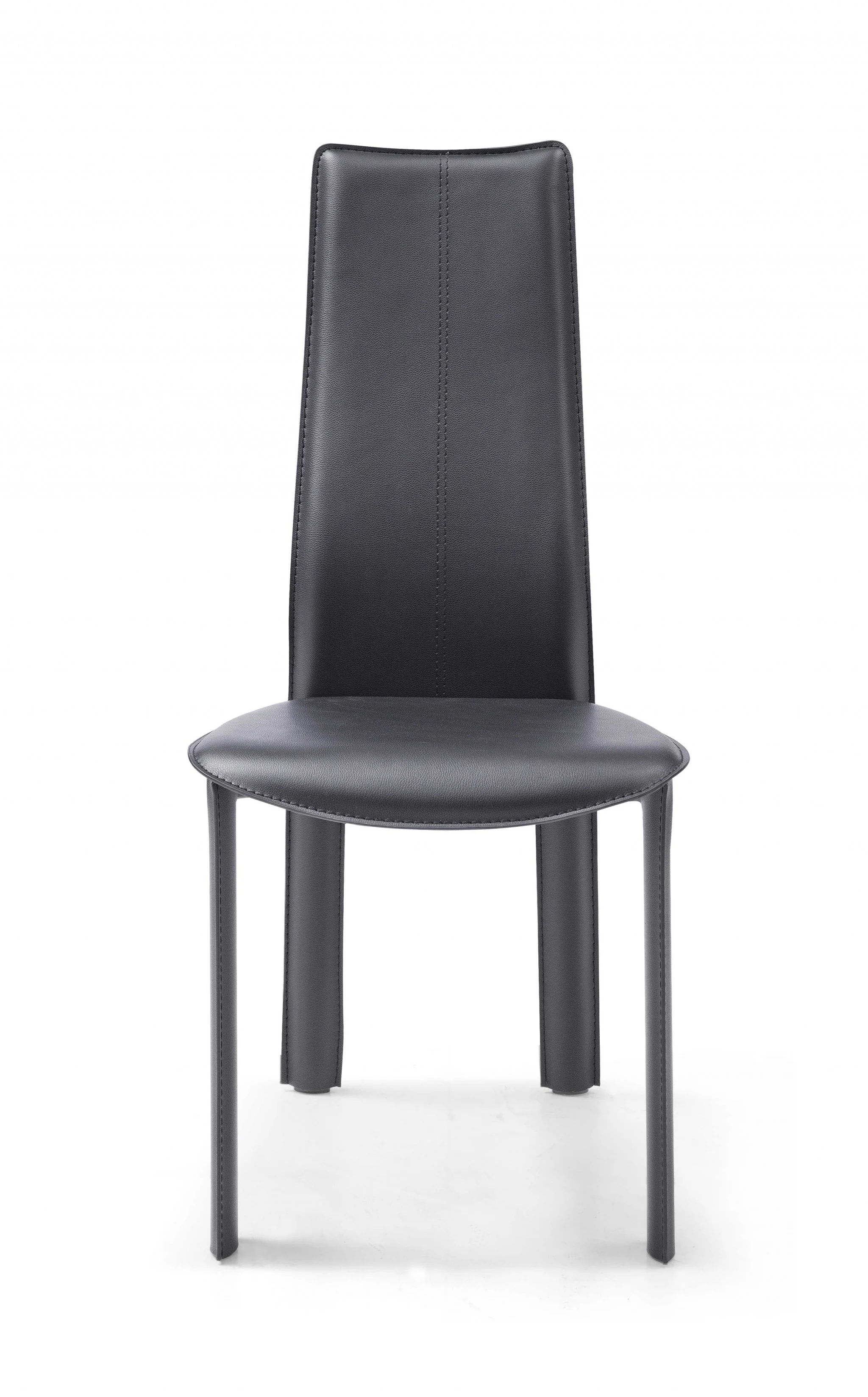 Set Of 4 Modern Dining Black Faux Leather Dining Chairs By Homeroots - Image 2