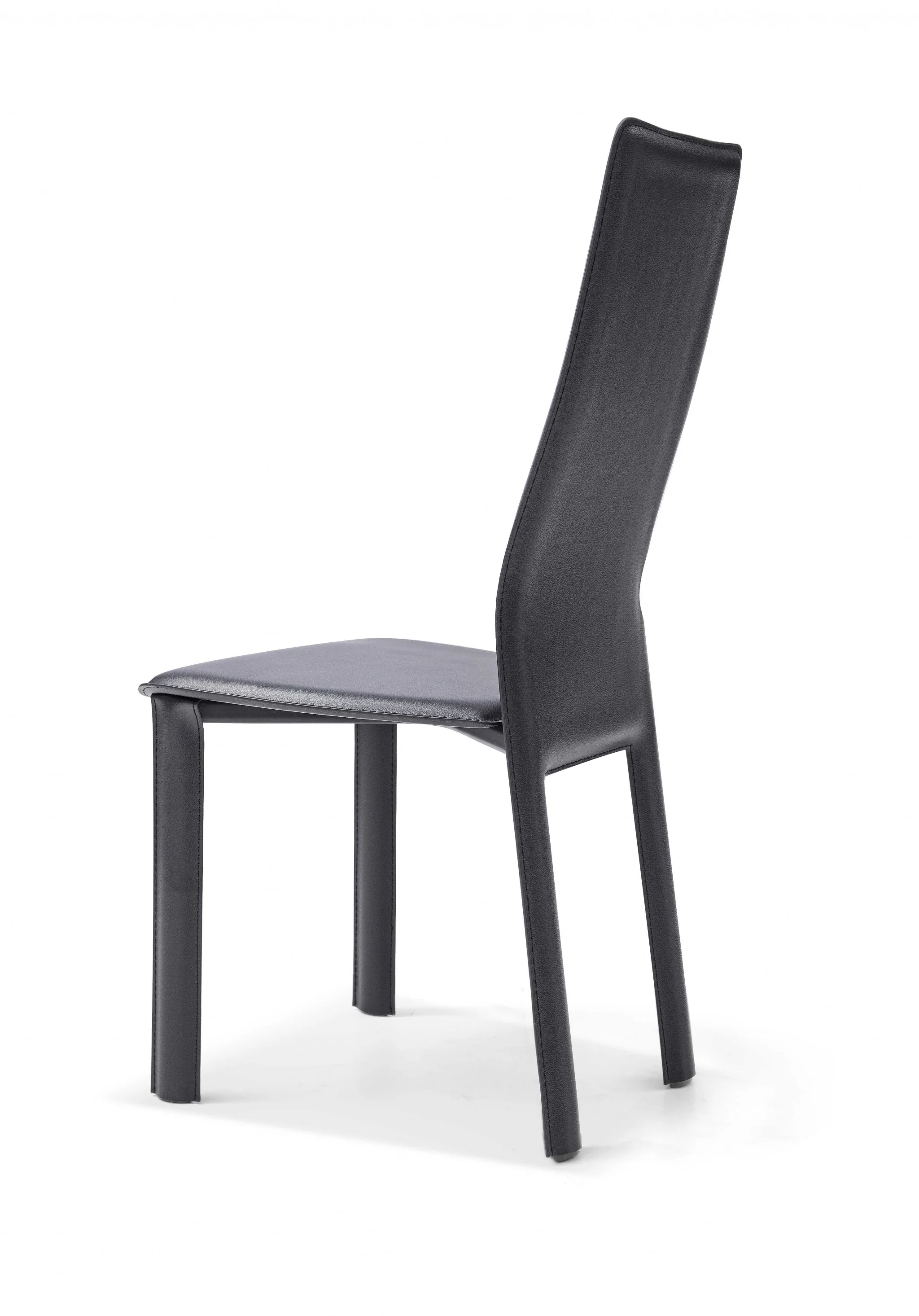 Set Of 4 Modern Dining Black Faux Leather Dining Chairs By Homeroots - Image 3