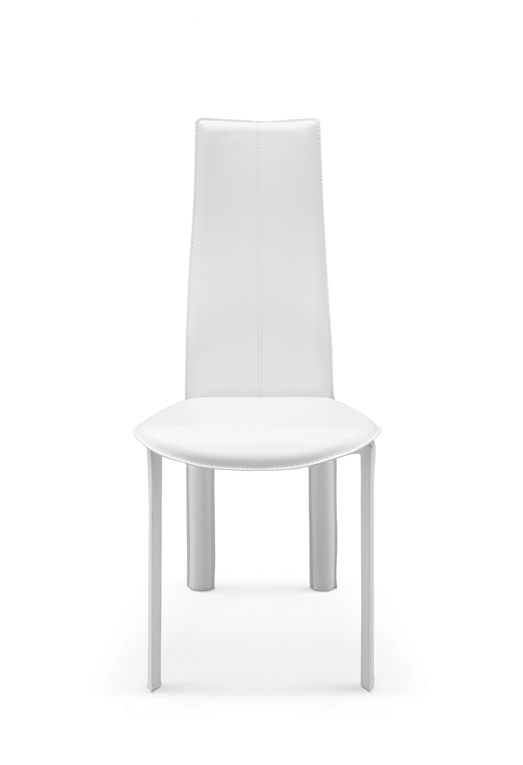 Set Of 4 Modern Dining White Faux Leather Dining Chairs By Homeroots - Image 3