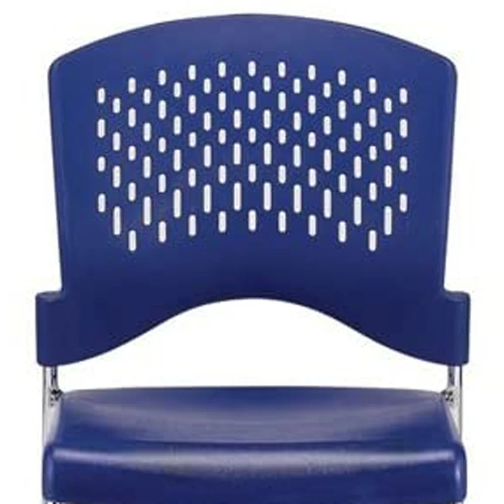 Set of 4 Navy Professional Plastic Guest Chairs By Homeroots - Image 4