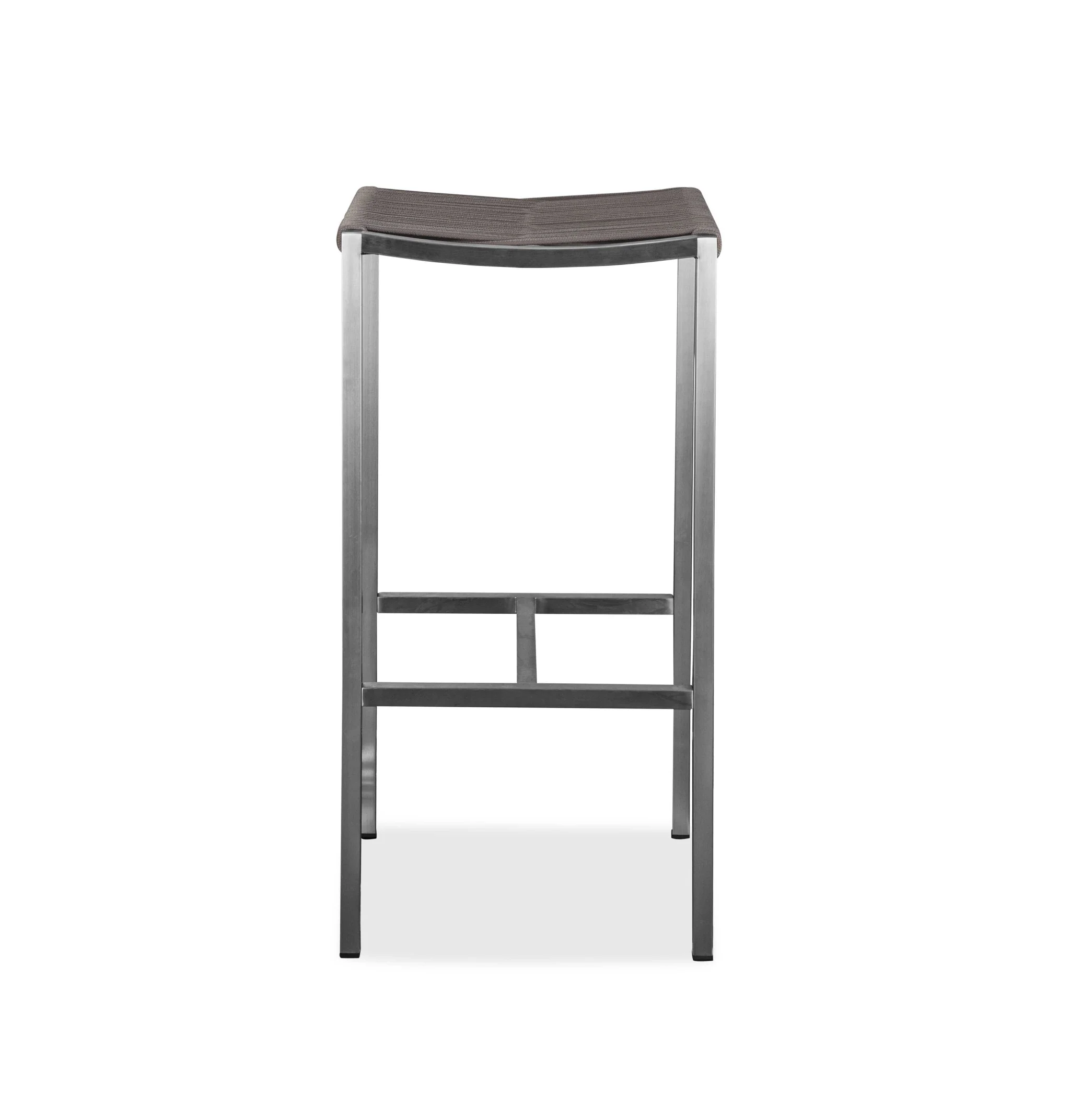 Set of 4 Stainless Steel Square Bar Stool By Homeroots - Image 2