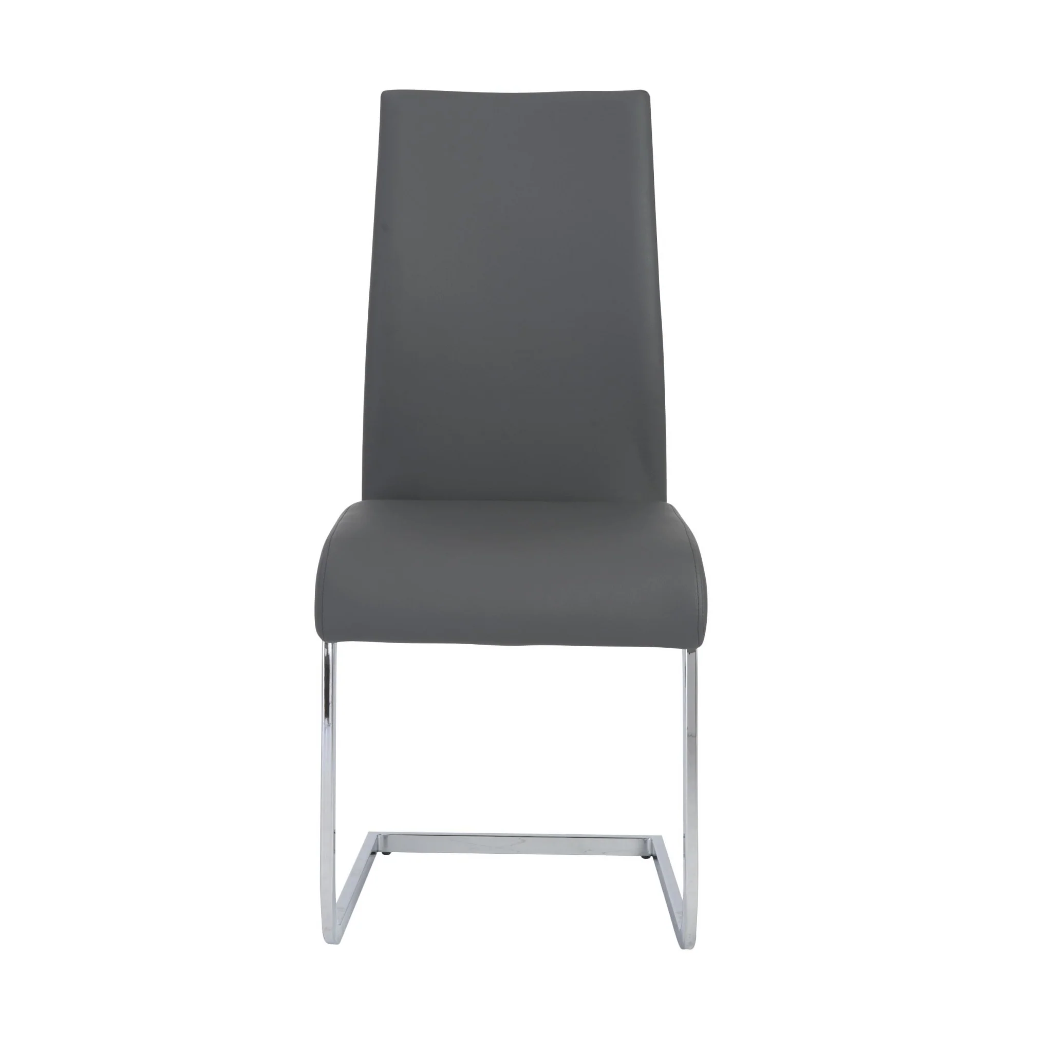 Set Of Four Black Faux Faux Leather Long Back Cantilever Chairs By Homeroots - Image 6