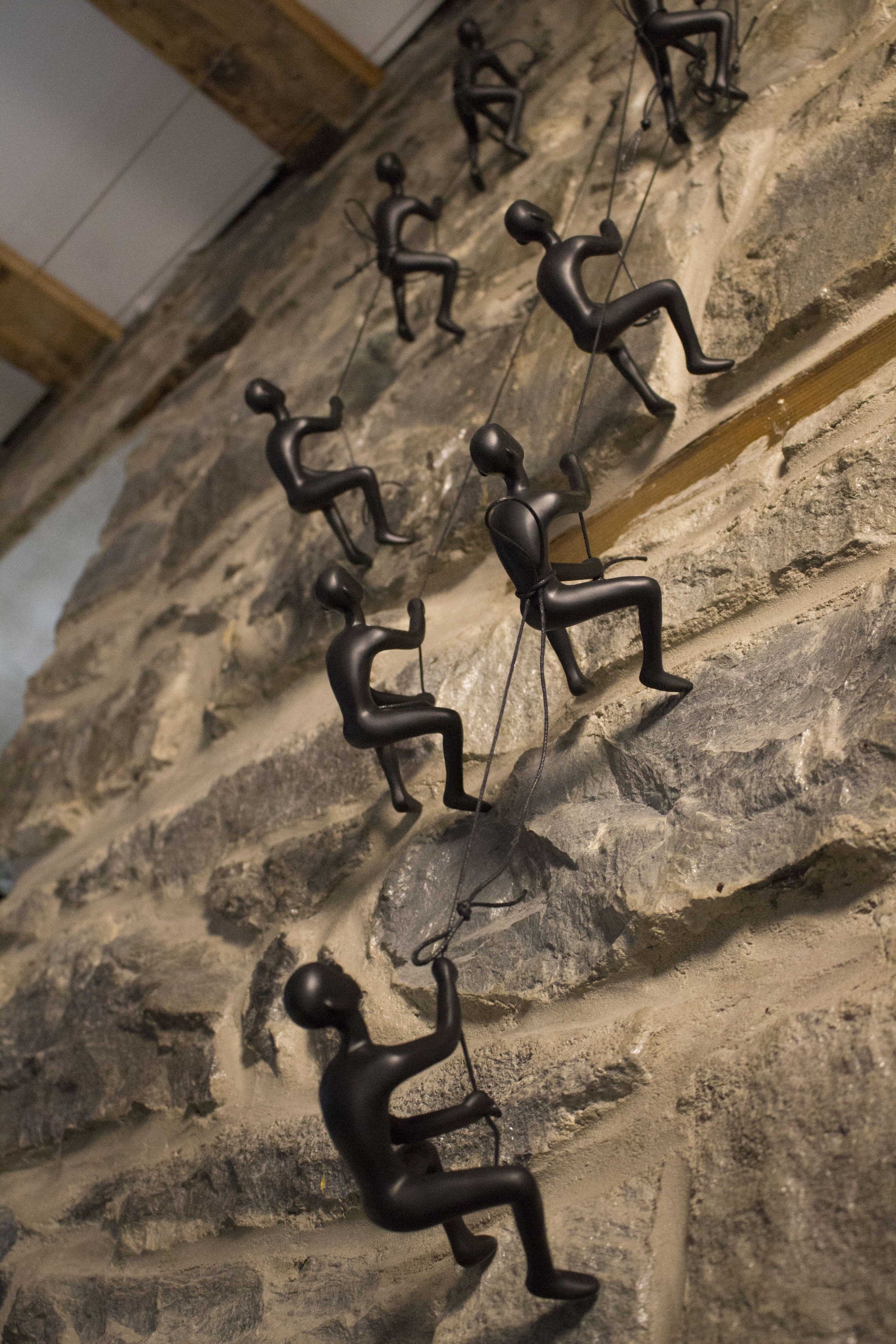 Set of Four Black Resin Novelty Hanging Dimensional Sculpture By Homeroots - Image 4