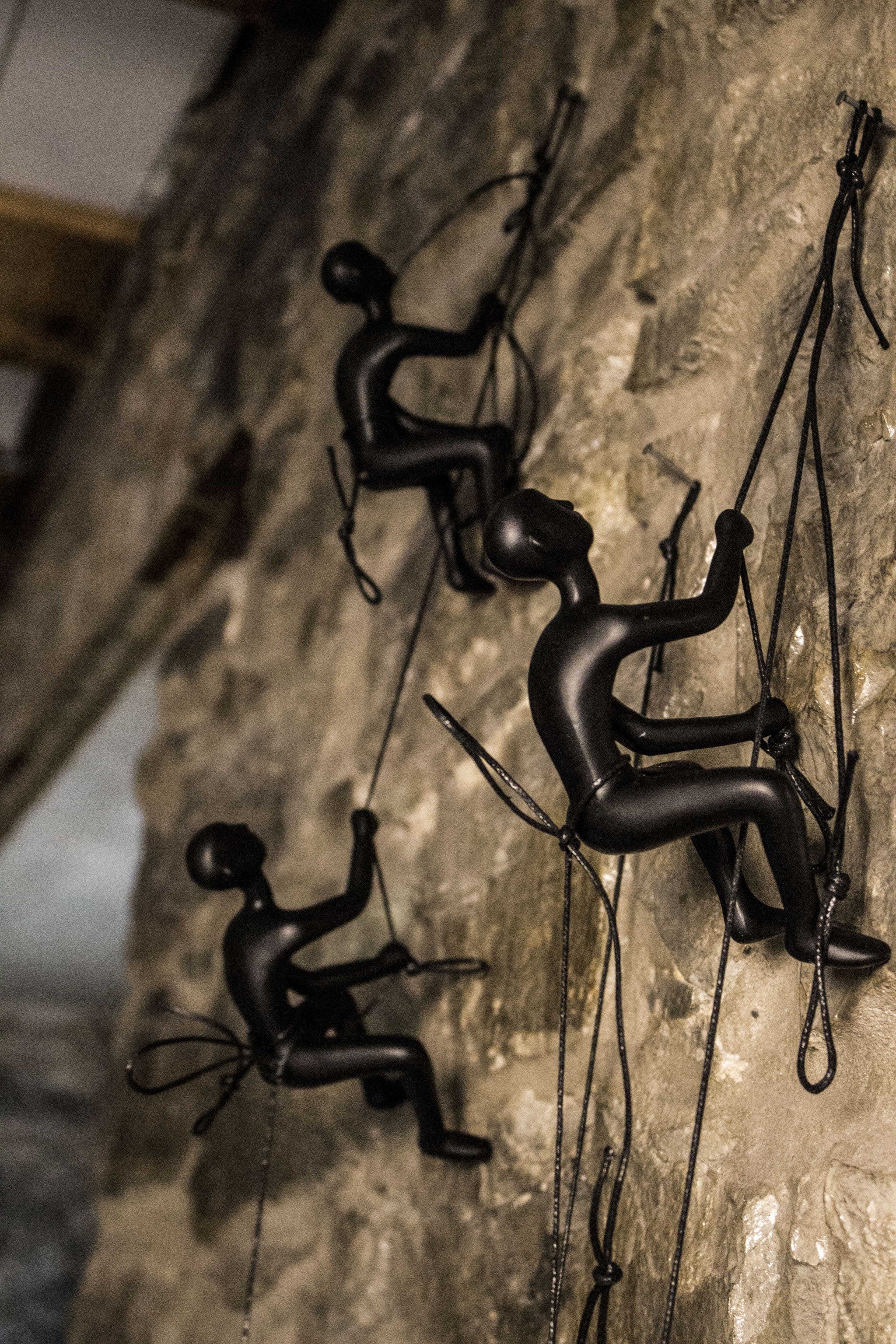 Set of Four Black Resin Novelty Hanging Dimensional Sculpture By Homeroots - Image 5