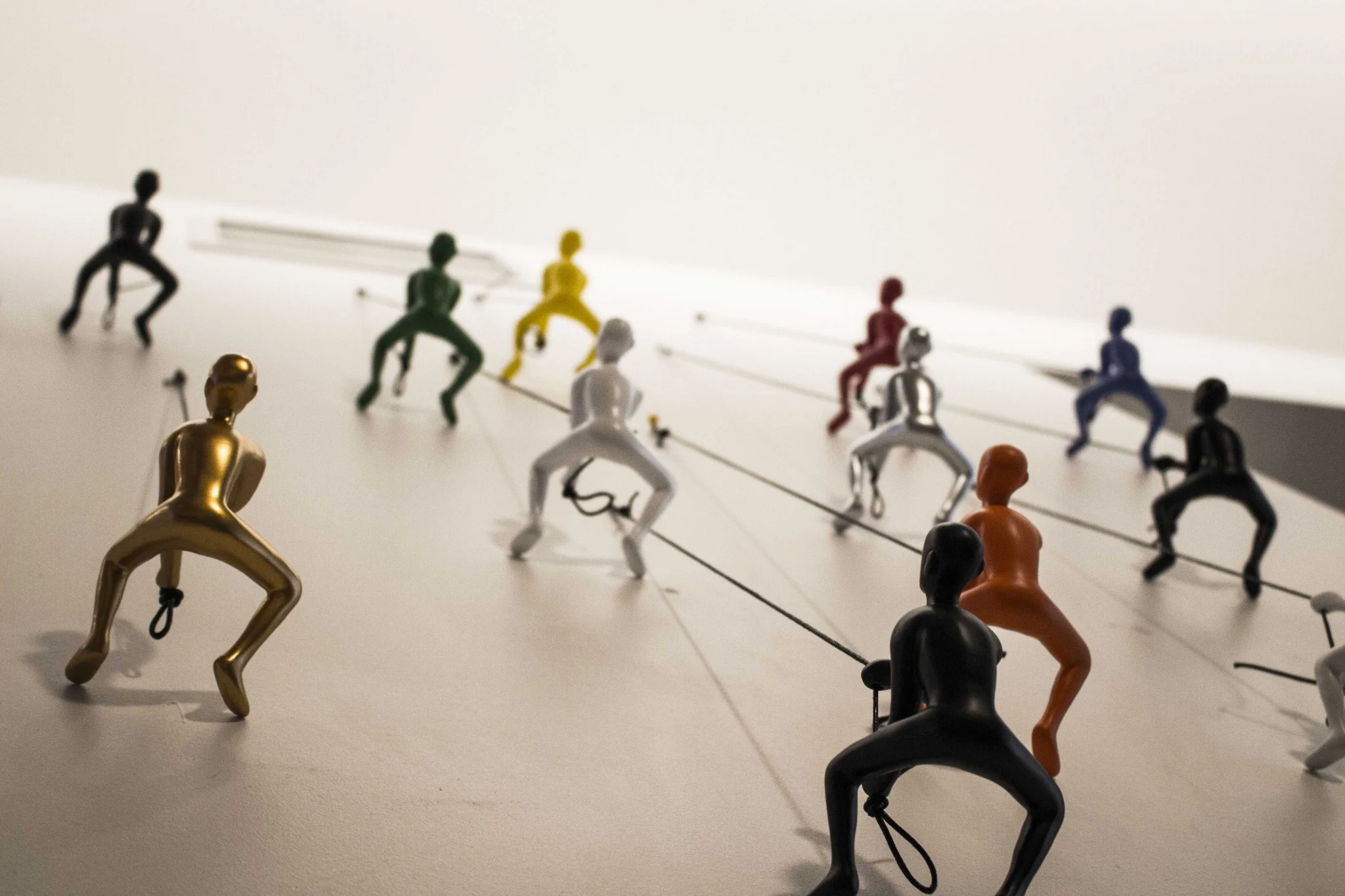 Set of Nine Rainbow Resin Novelty Hanging Dimensional Sculpture By Homeroots - Image 4