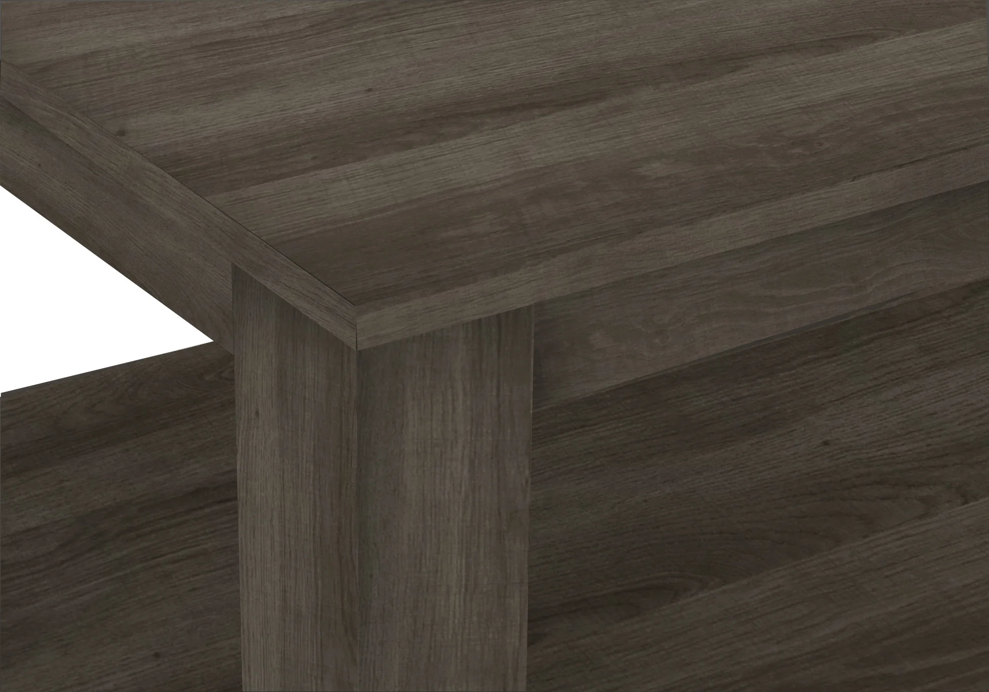 Set Of Three 42" Oak Rectangular Coffee Table With Three Shelves By Homeroots - Image 7