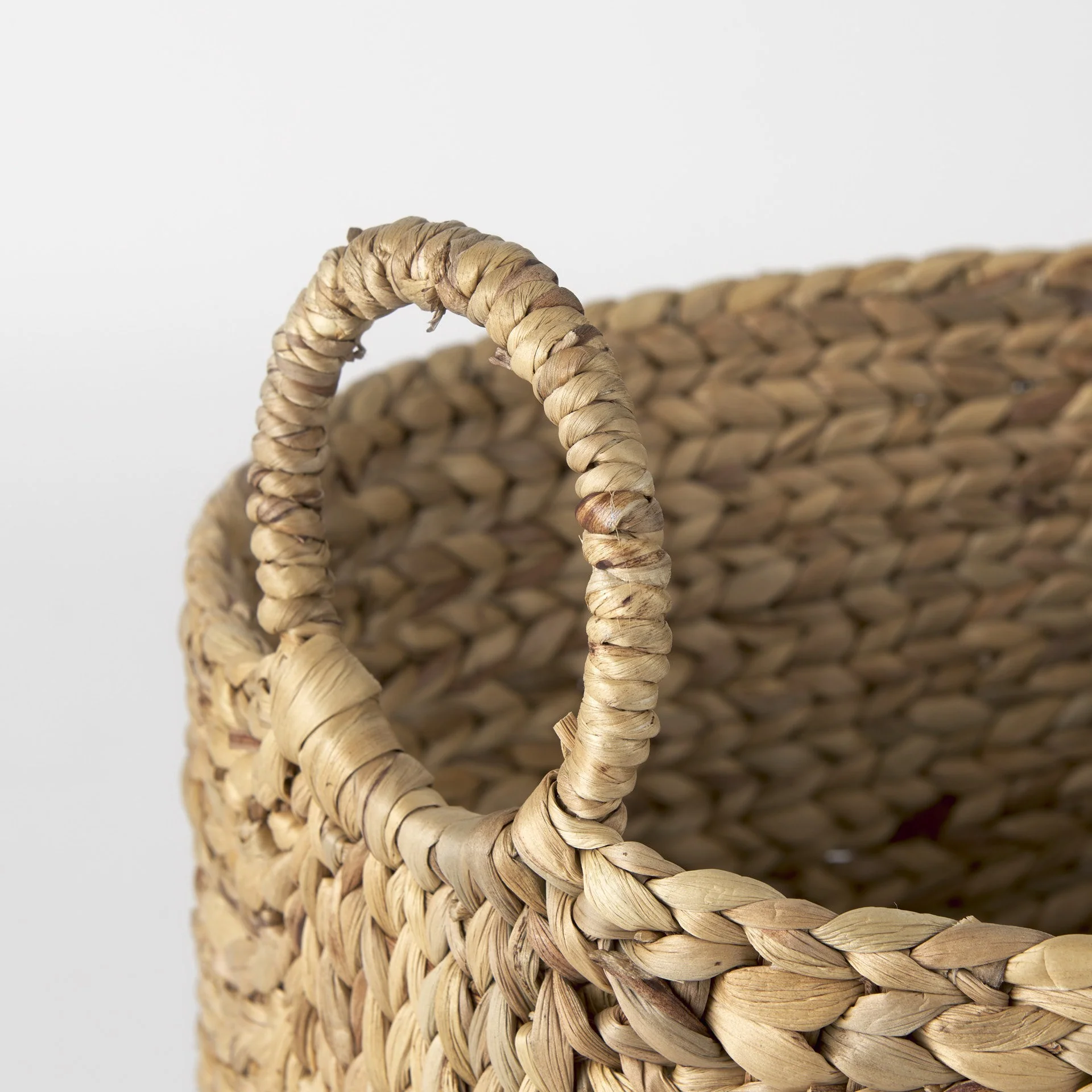 Set of Three Braided Wicker Storage Baskets By Homeroots - Image 4