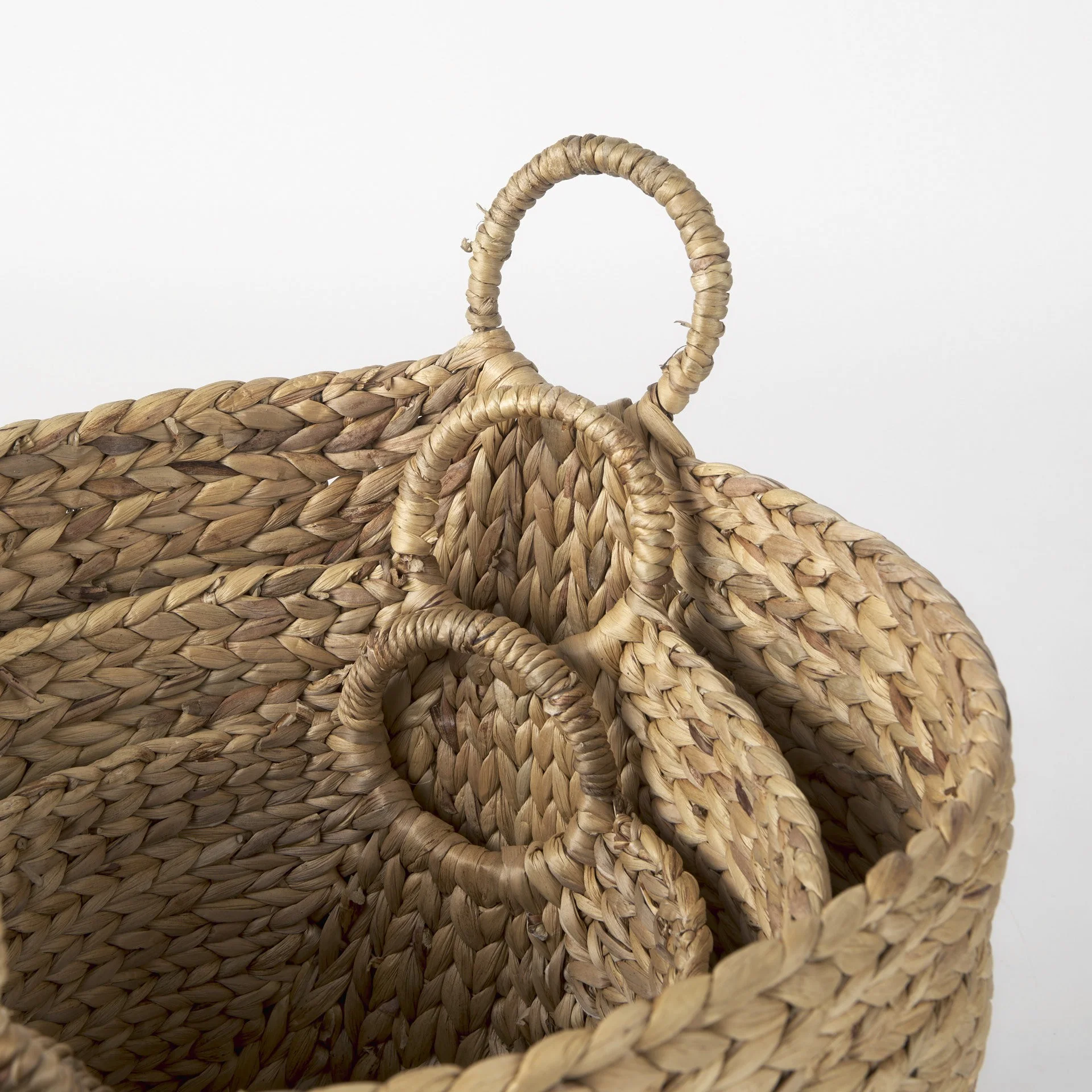 Set of Three Braided Wicker Storage Baskets By Homeroots - Image 5