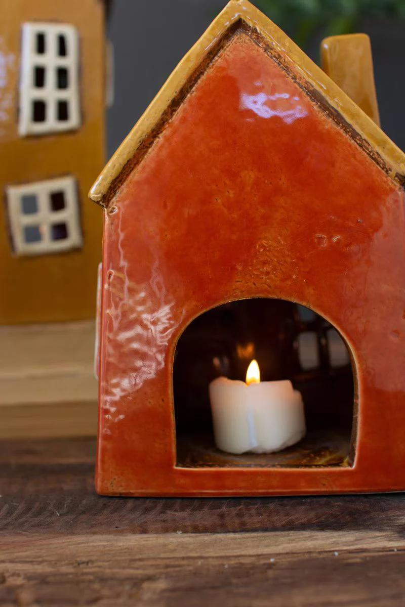 Set Of Three Ceramic Houses By Kalalou - Image 4