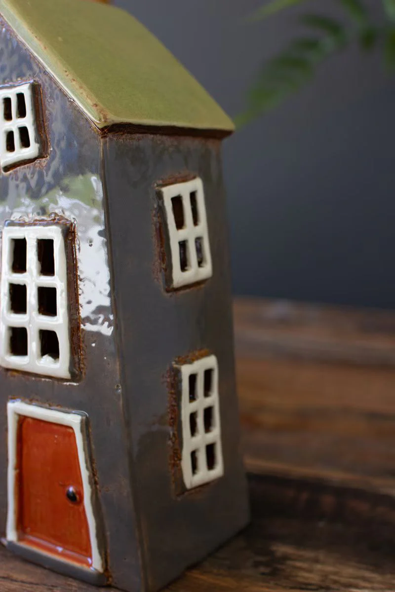 Set Of Three Ceramic Houses By Kalalou - Image 5