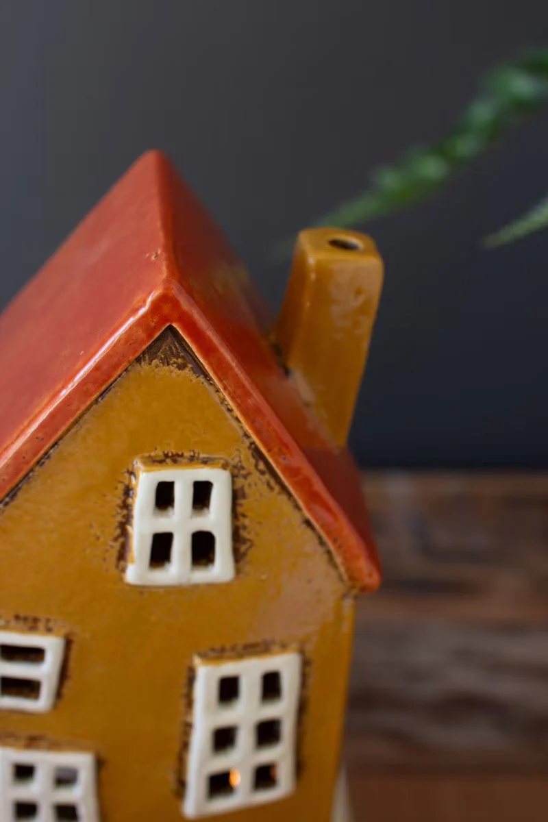 Set Of Three Ceramic Houses By Kalalou - Image 7