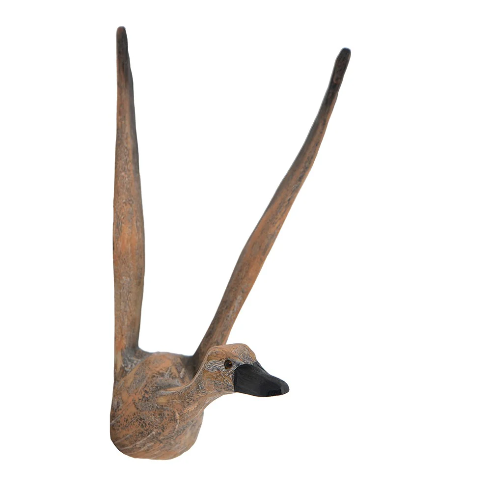 Set of Three Flying Geese Carved Wood 3D Wall Art By Homeroots - Image 4