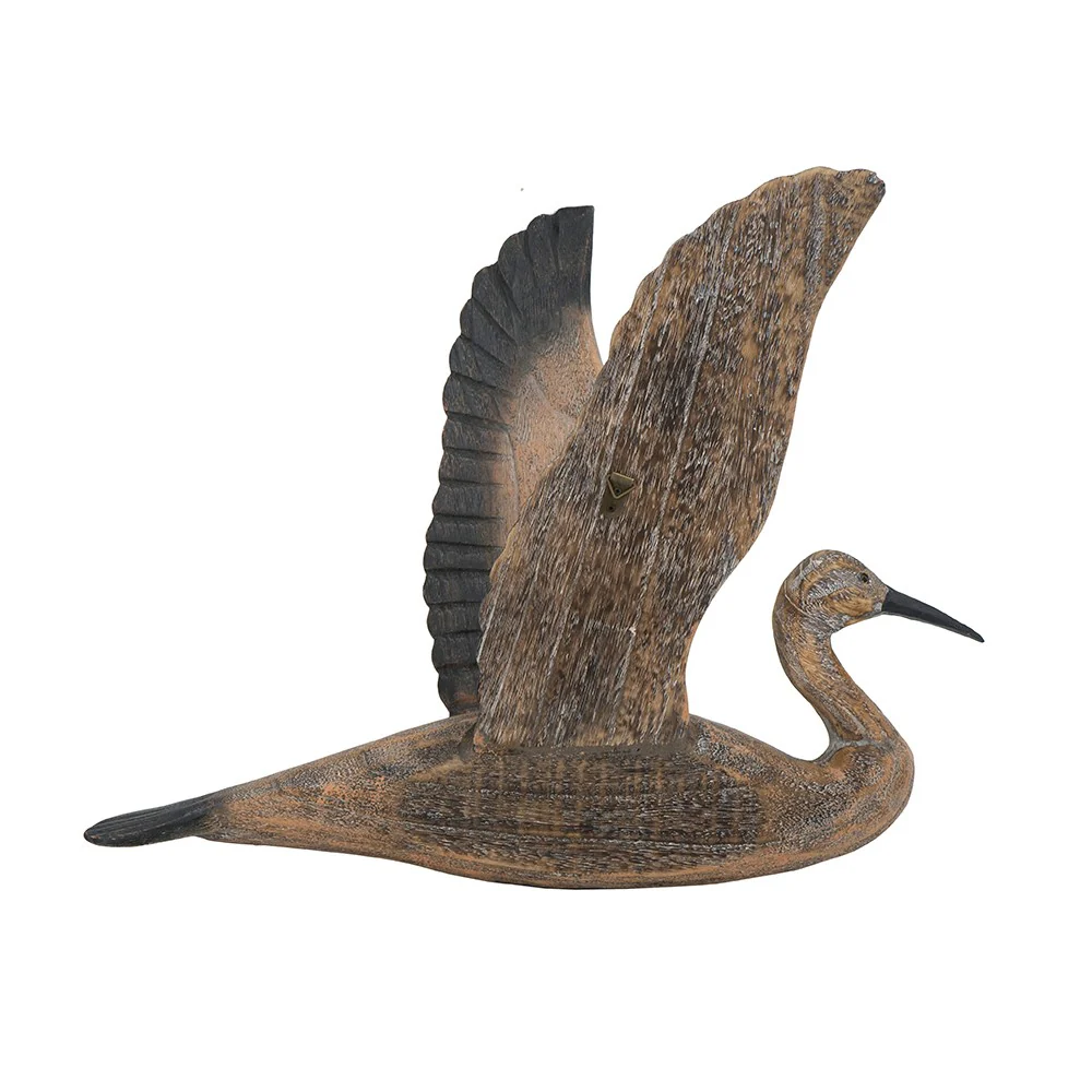 Set of Three Flying Geese Carved Wood 3D Wall Art By Homeroots - Image 7