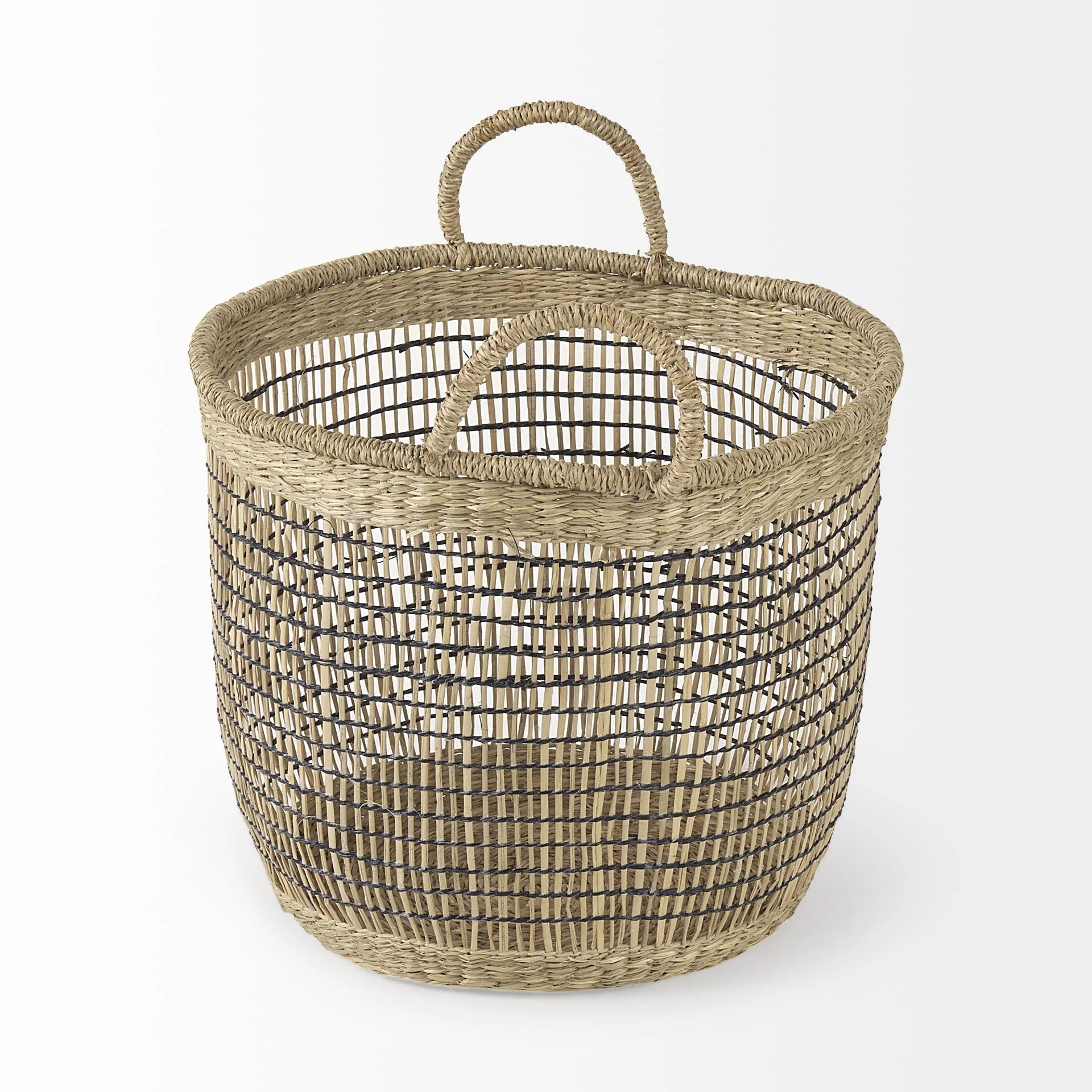 Set of Three Light Brown Storage Baskets By Homeroots - Image 4