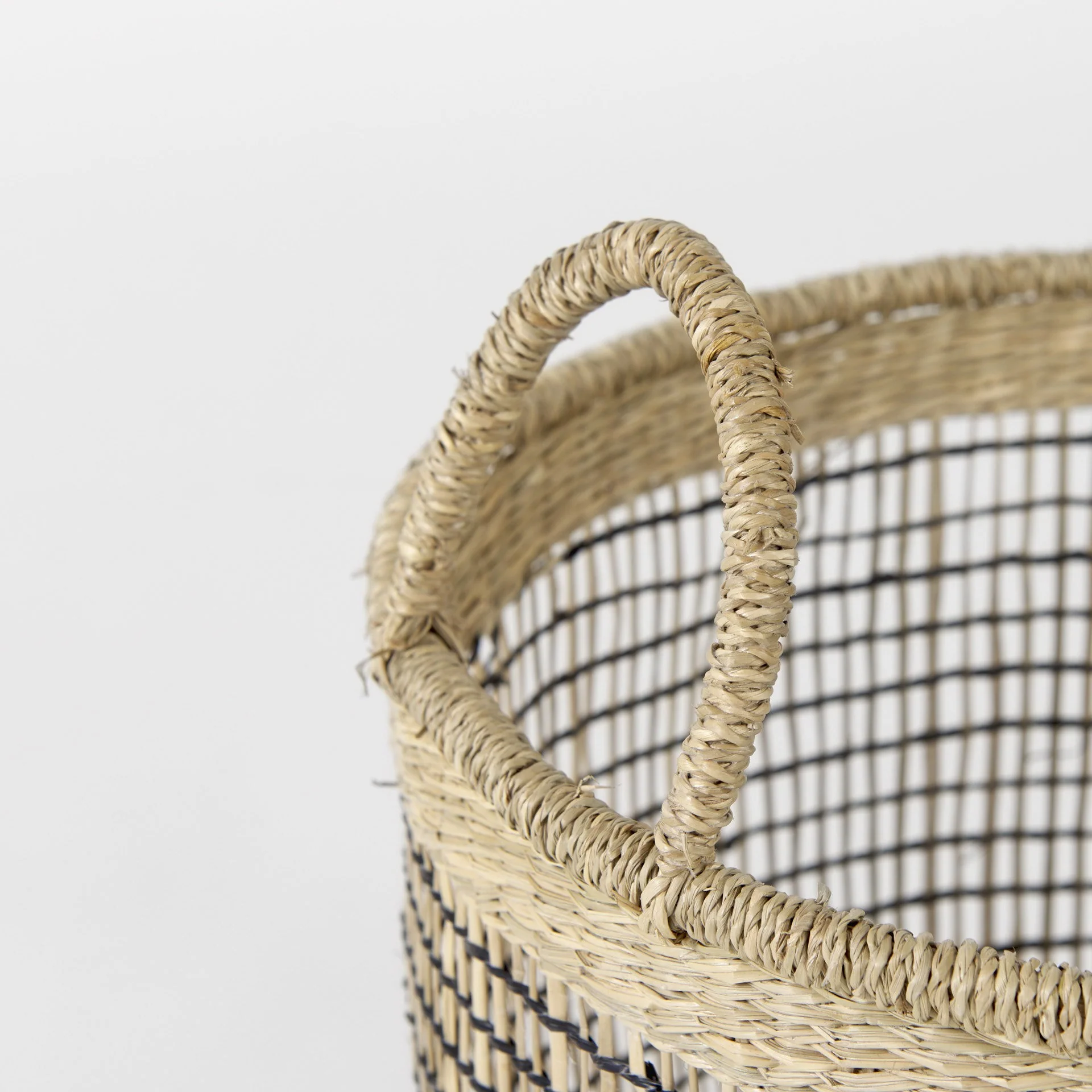 Set of Three Light Brown Storage Baskets By Homeroots - Image 5
