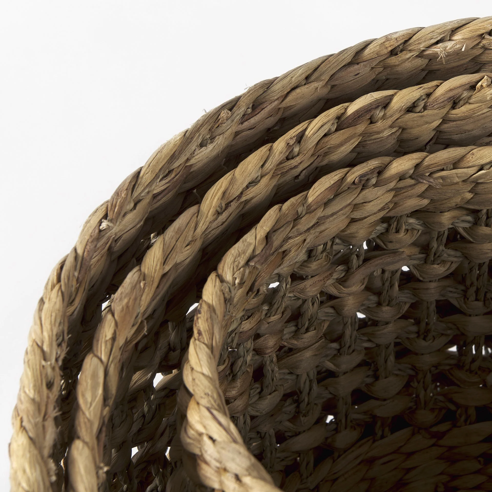 Set of Three Round Wicker Baskets By Homeroots - Image 5