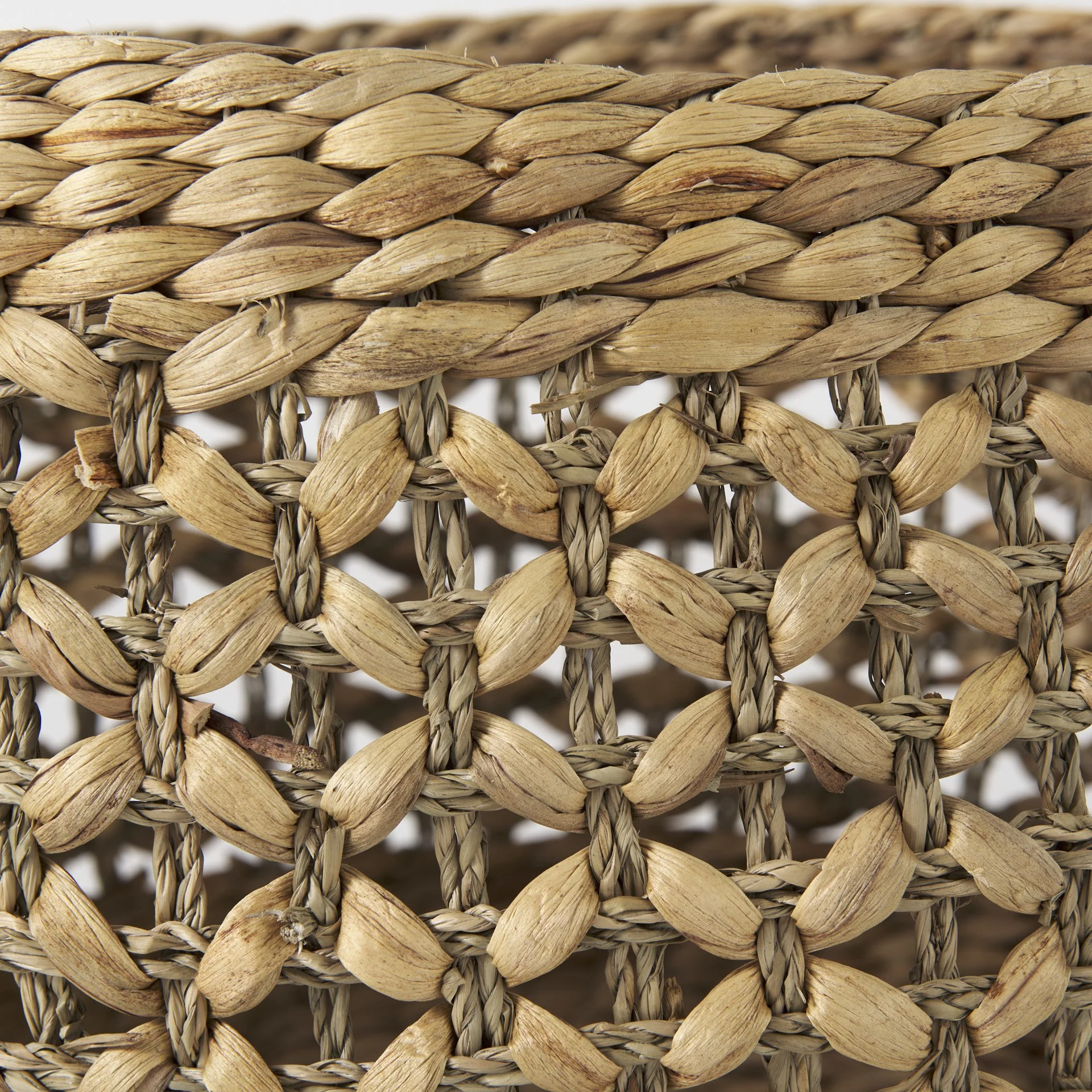 Set of Three Round Wicker Baskets By Homeroots - Image 7