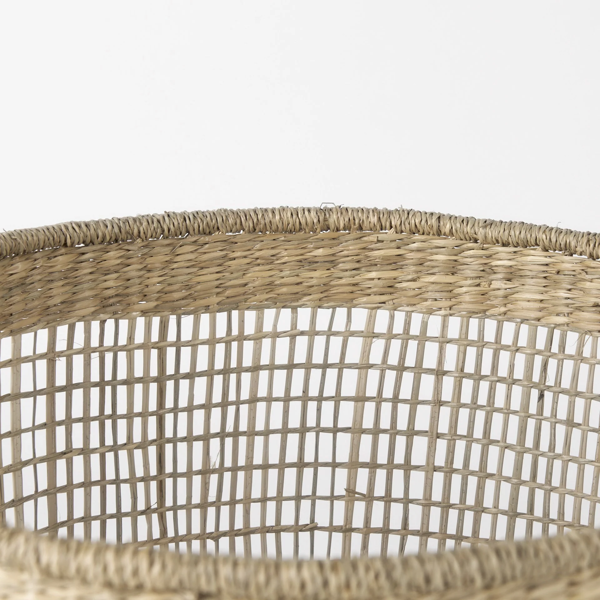 Set of Three Round Wicker Storage Baskets By Homeroots - Image 6
