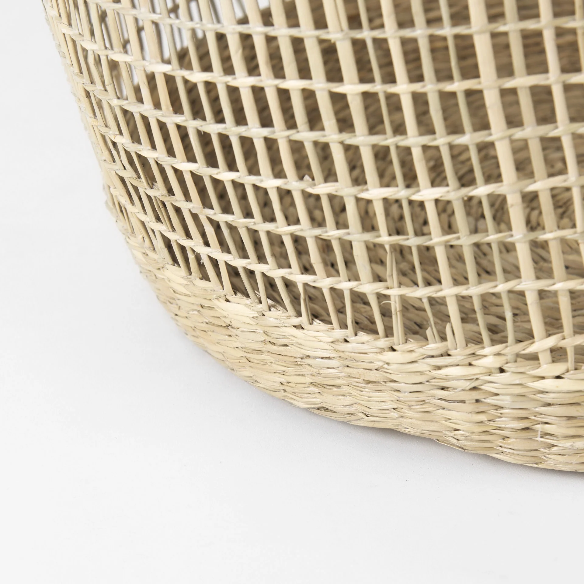 Set of Three Round Wicker Storage Baskets By Homeroots - Image 8