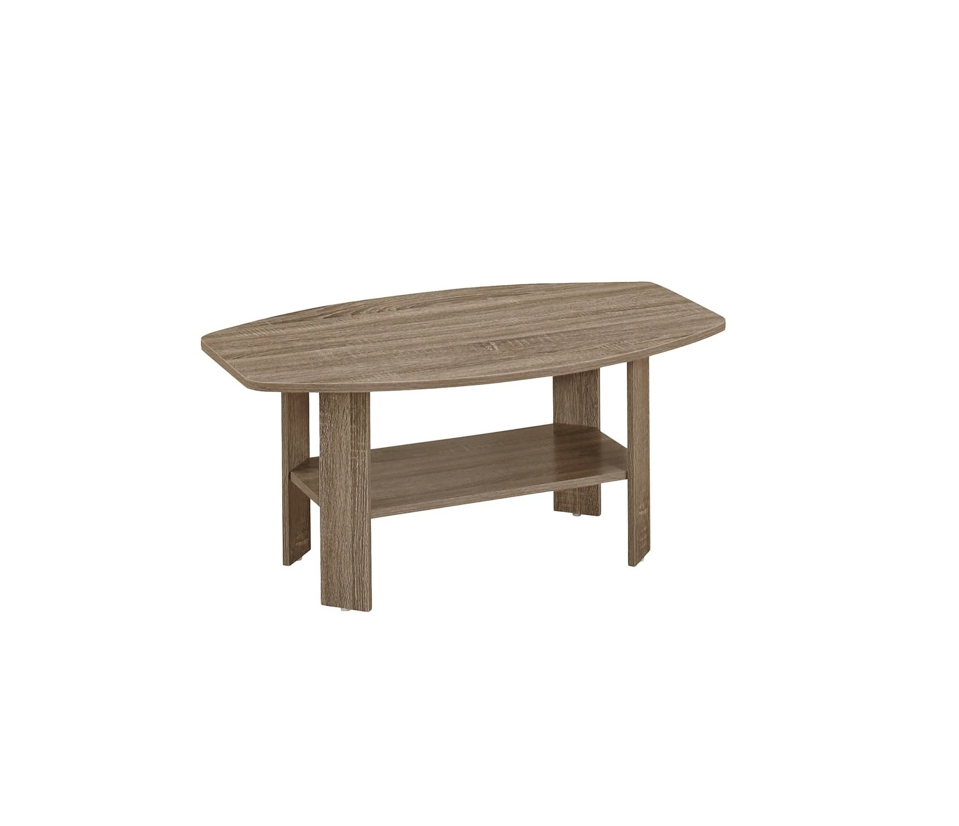 Set of Three Taupe Coffee Table With Shelf By Homeroots - Image 2