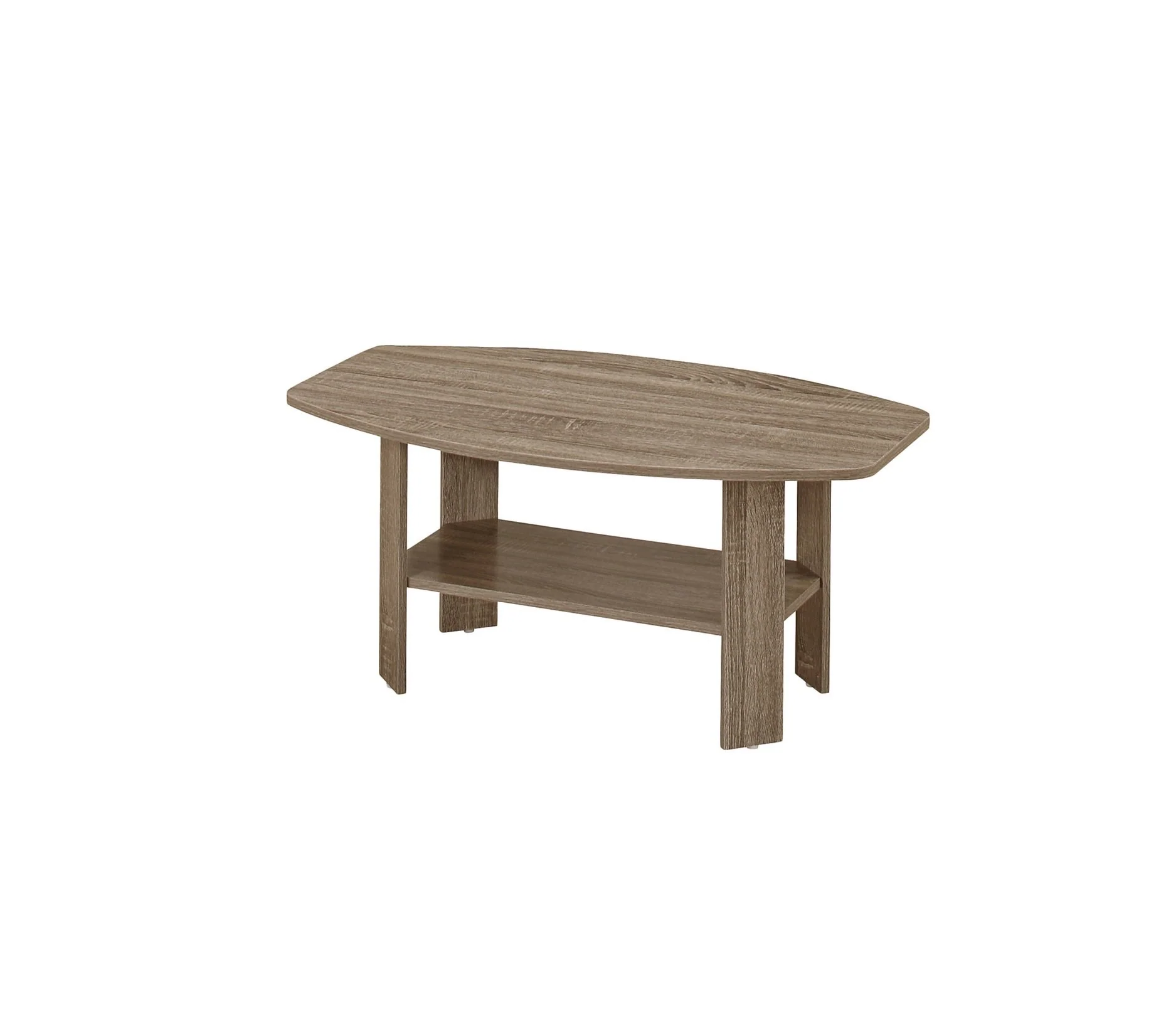 Set of Three Taupe Coffee Table With Shelf By Homeroots - Image 3