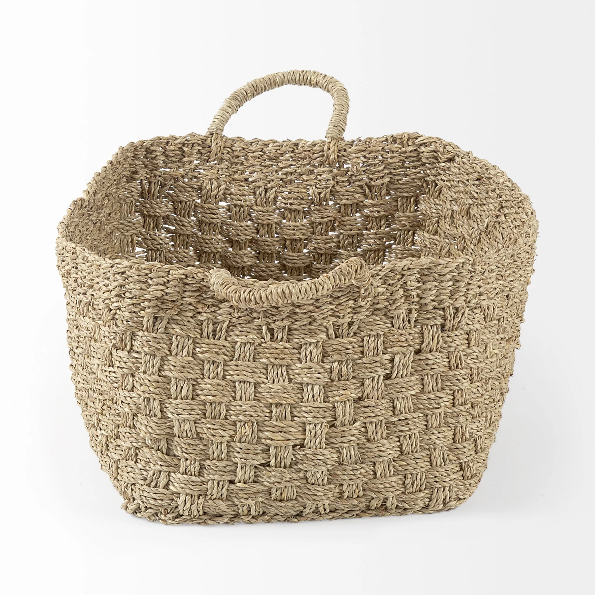 Set of Three Weaved Wicker Storage Baskets By Homeroots - Image 4