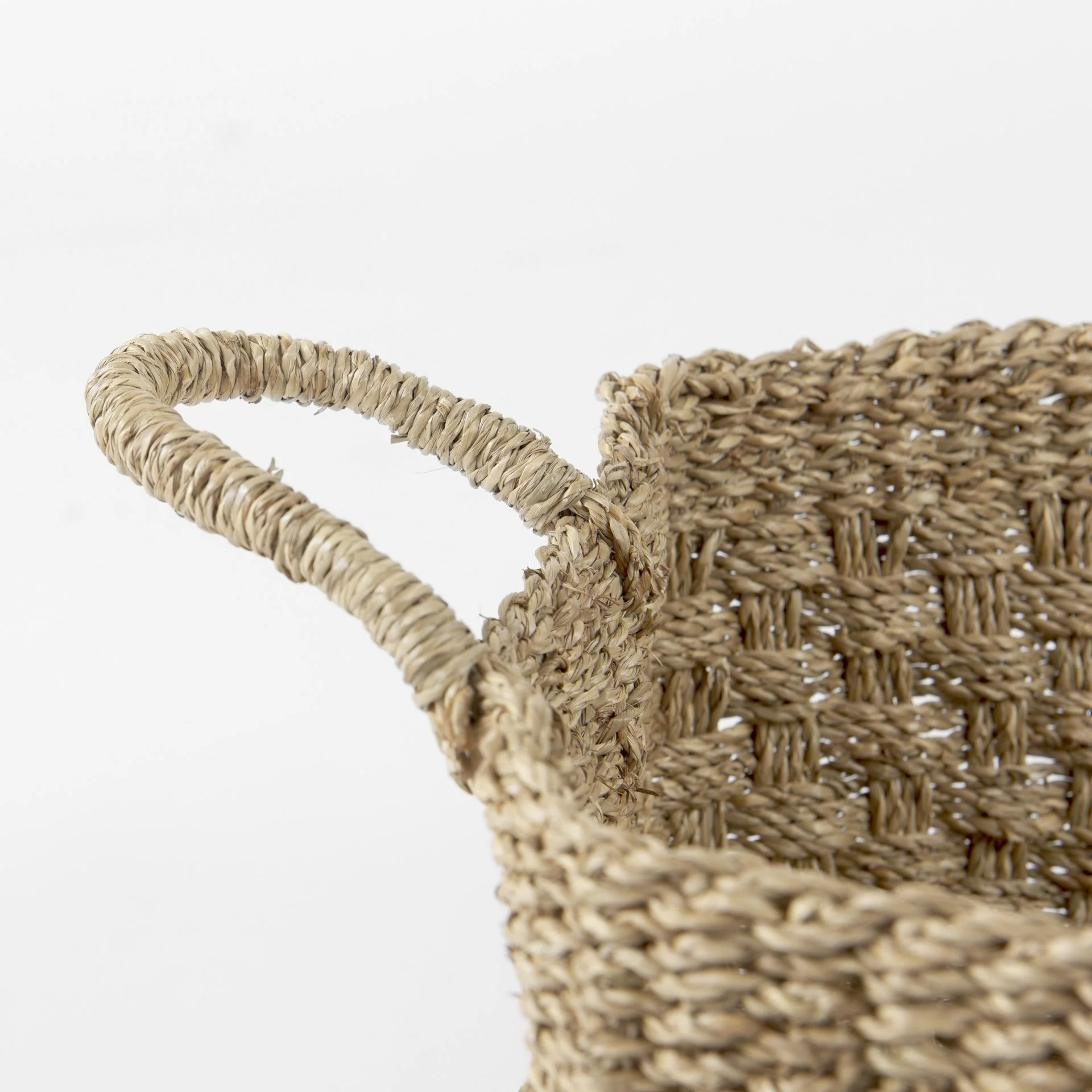 Set of Three Weaved Wicker Storage Baskets By Homeroots - Image 6