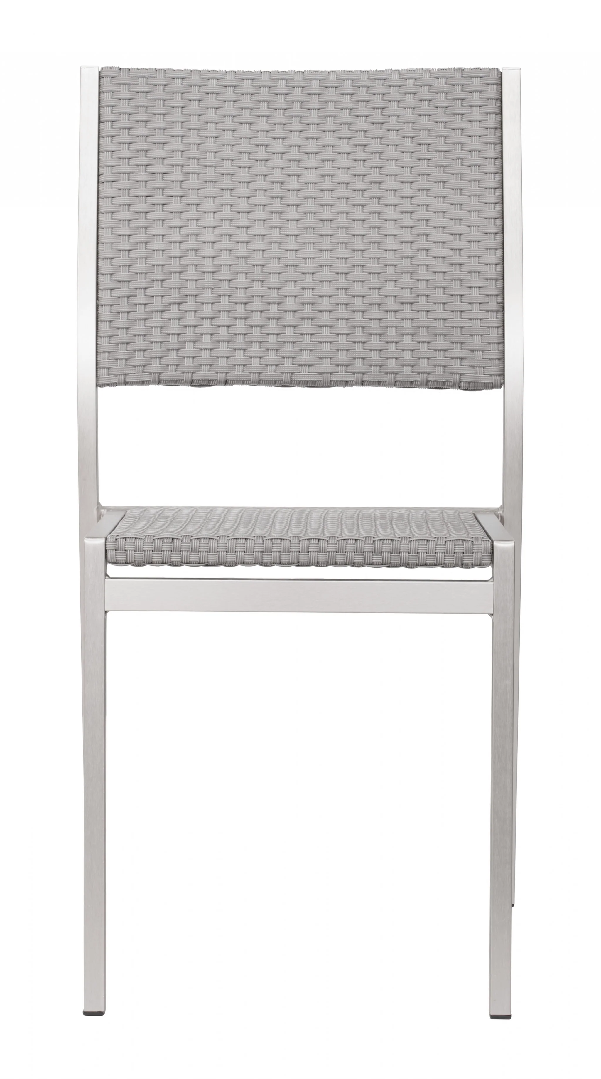 Set Of Two 18" White Aluminum Side Chair By Homeroots - Image 3